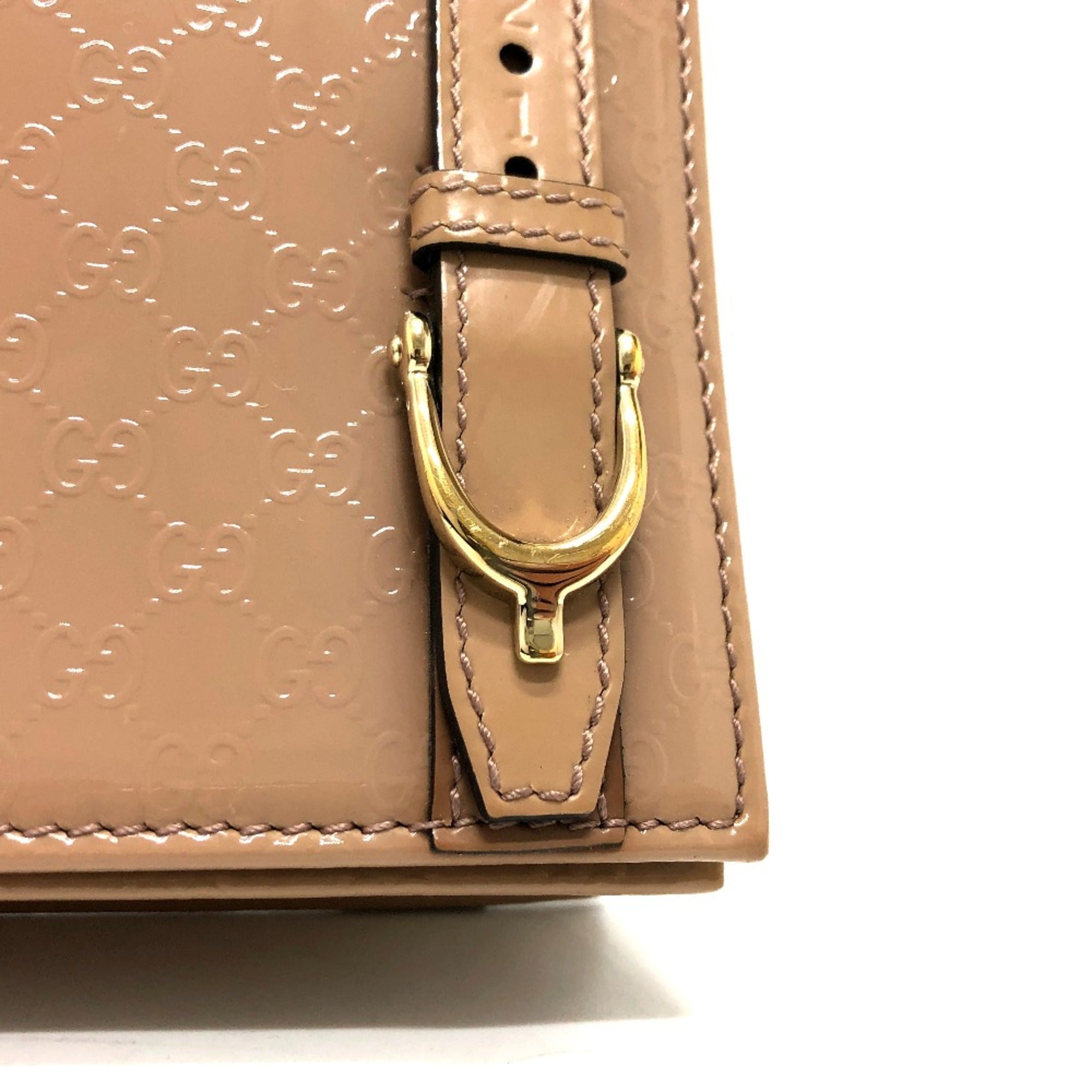 Gucci Beige Patent Leather Shoulder Bag (Pre-Owned)