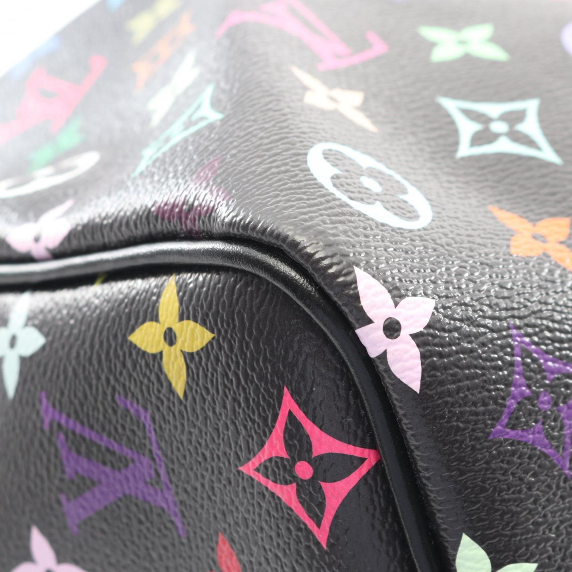 Louis Vuitton Black Multi-Color Monogram Multicolore Leather Boston Bag (Pre-Owned)