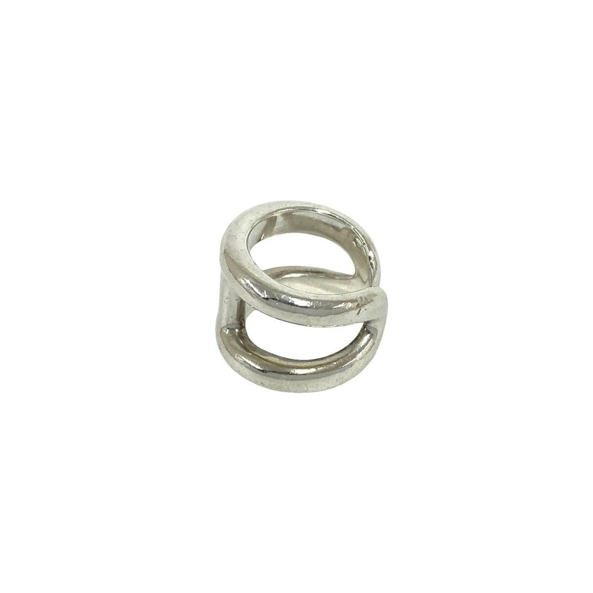 Hermes Silver Silver 925 Band Ring (Pre-Owned)