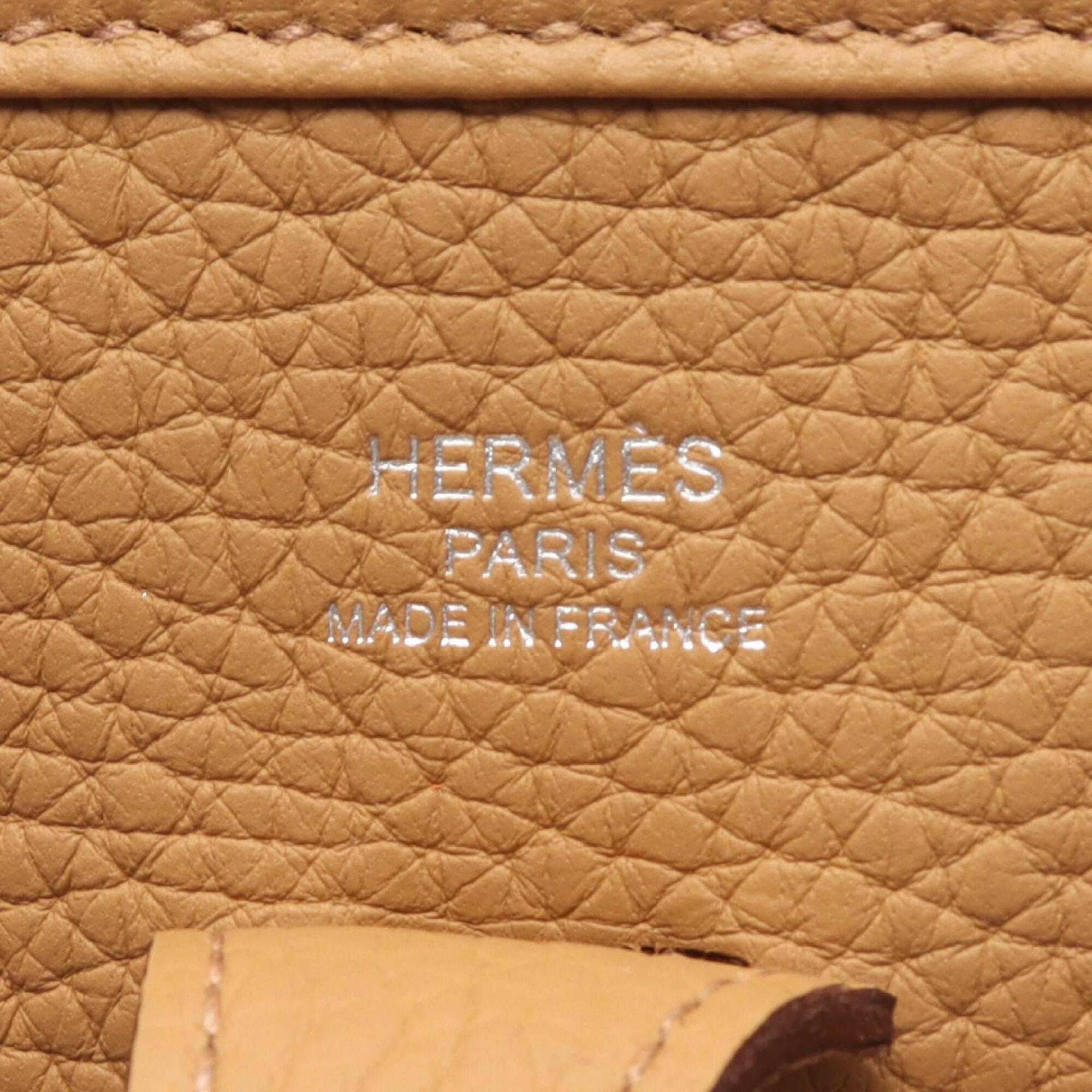 Hermes Beige Taurillon Clemence Leather Shoulder Bag (Pre-Owned)