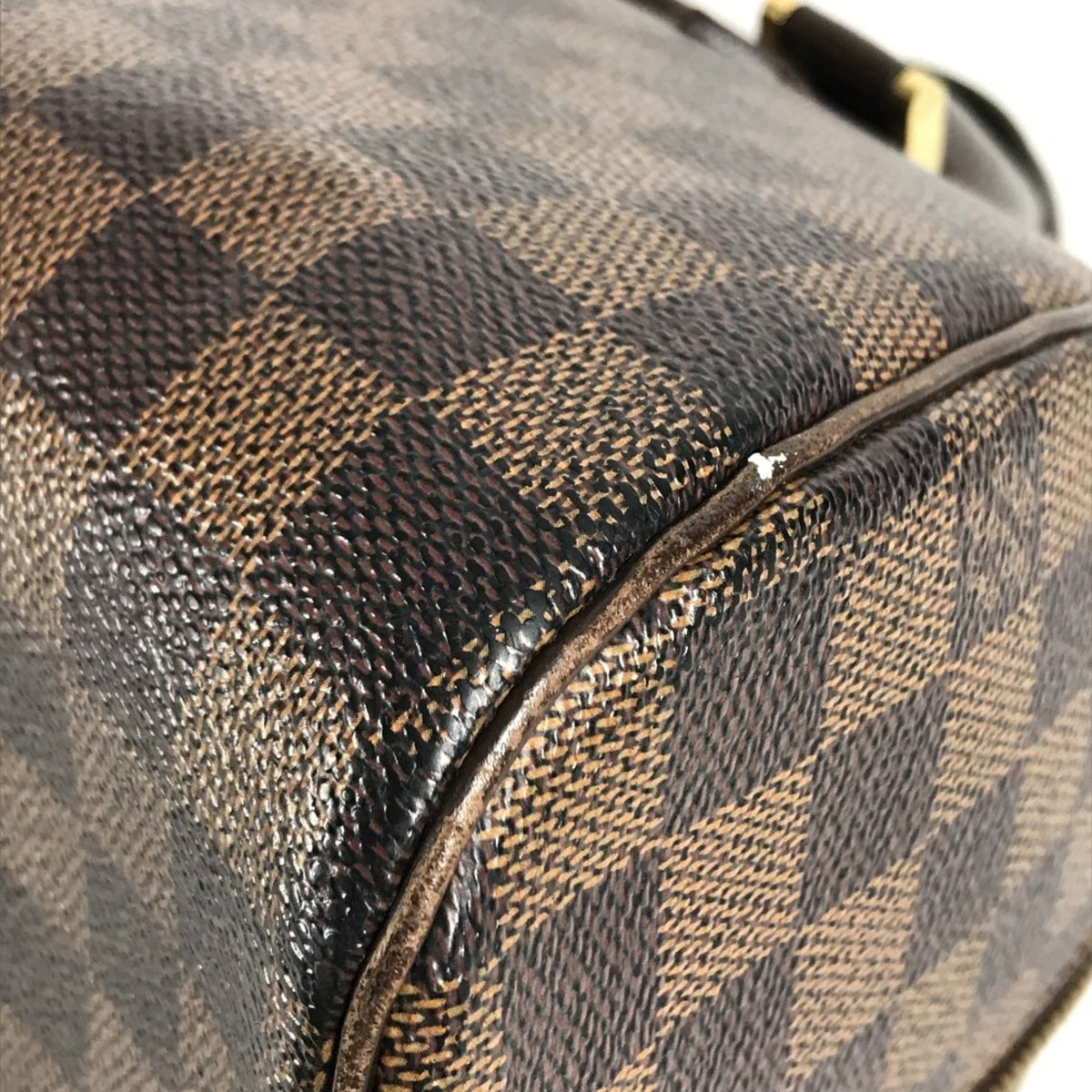 Louis Vuitton Brown Ebene Damier Canvas Boston Bag Handbag Tote Bag (Pre-Owned)