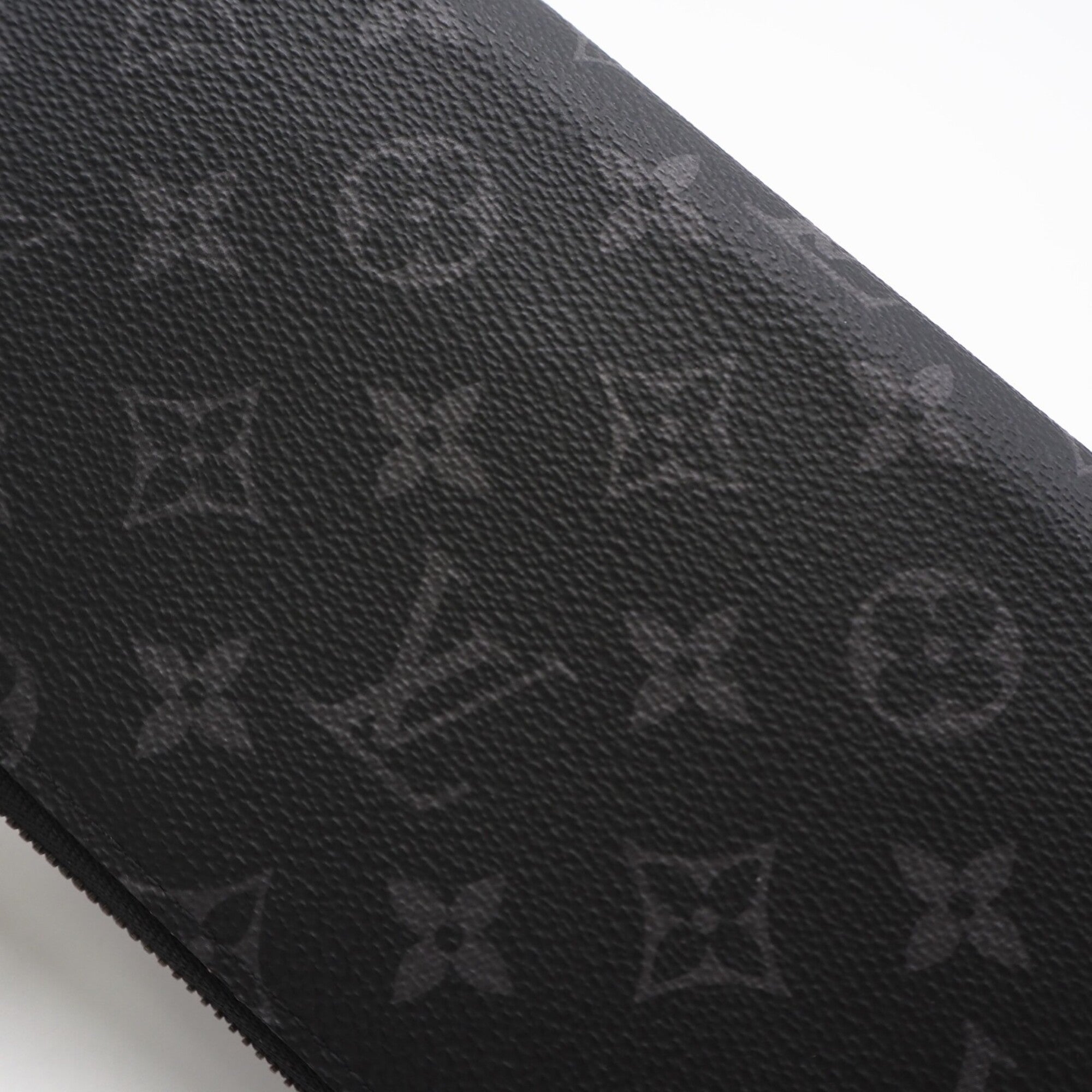 Louis Vuitton Black Gray Coated Canvas Leather Long Wallet (Bi-Fold) (Pre-Owned)