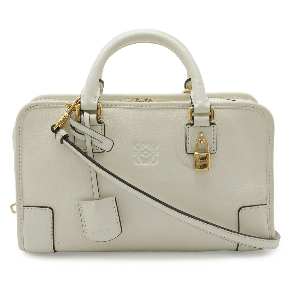 Loewe Ivory Leather Handbag Shoulder Bag (Pre-Owned)