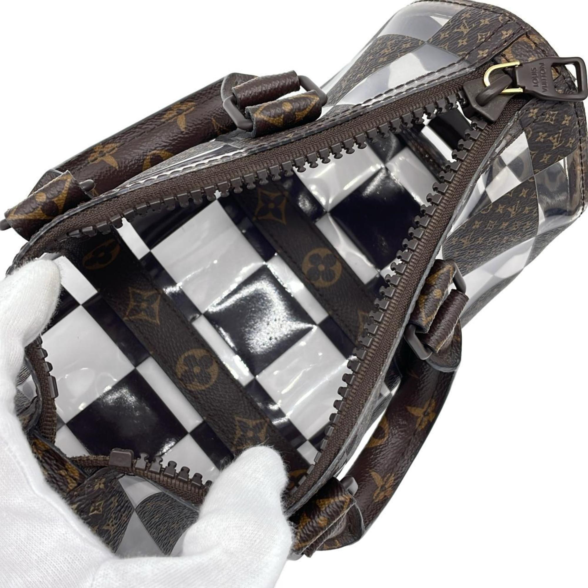 Louis Vuitton Marron Coated Canvas Pvc Boston Bag (Pre-Owned)