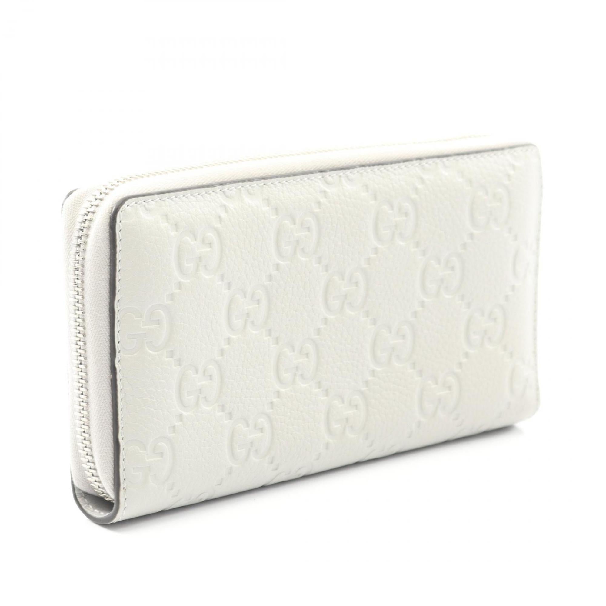 Gucci Gray Leather Long Wallet (Bi-Fold) (Pre-Owned)