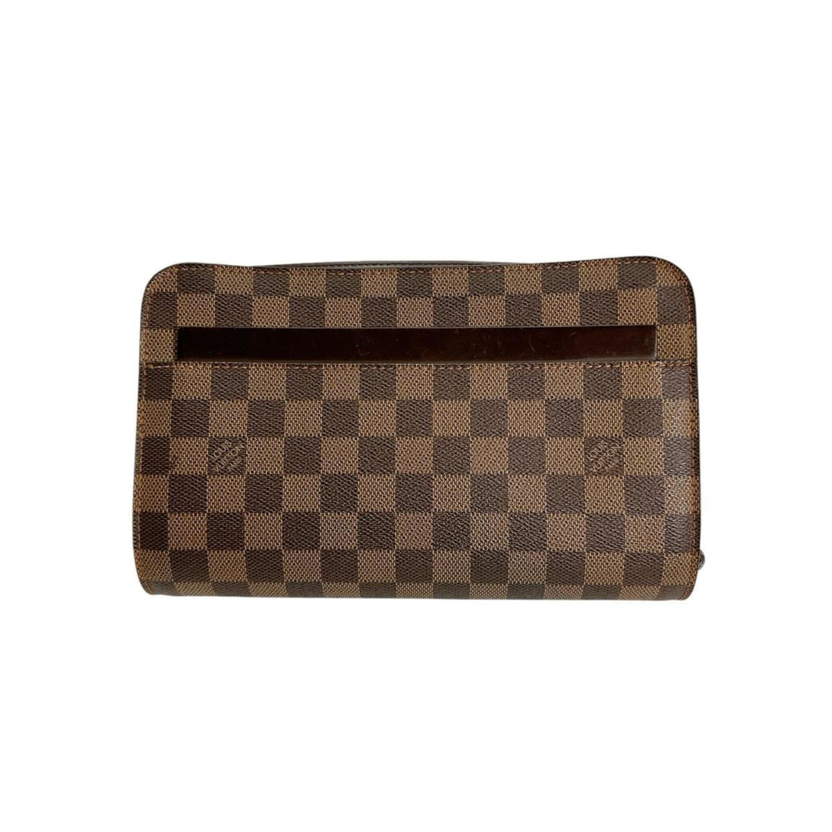 Louis Vuitton Brown Damier Canvas Clutch Bag (Pre-Owned)