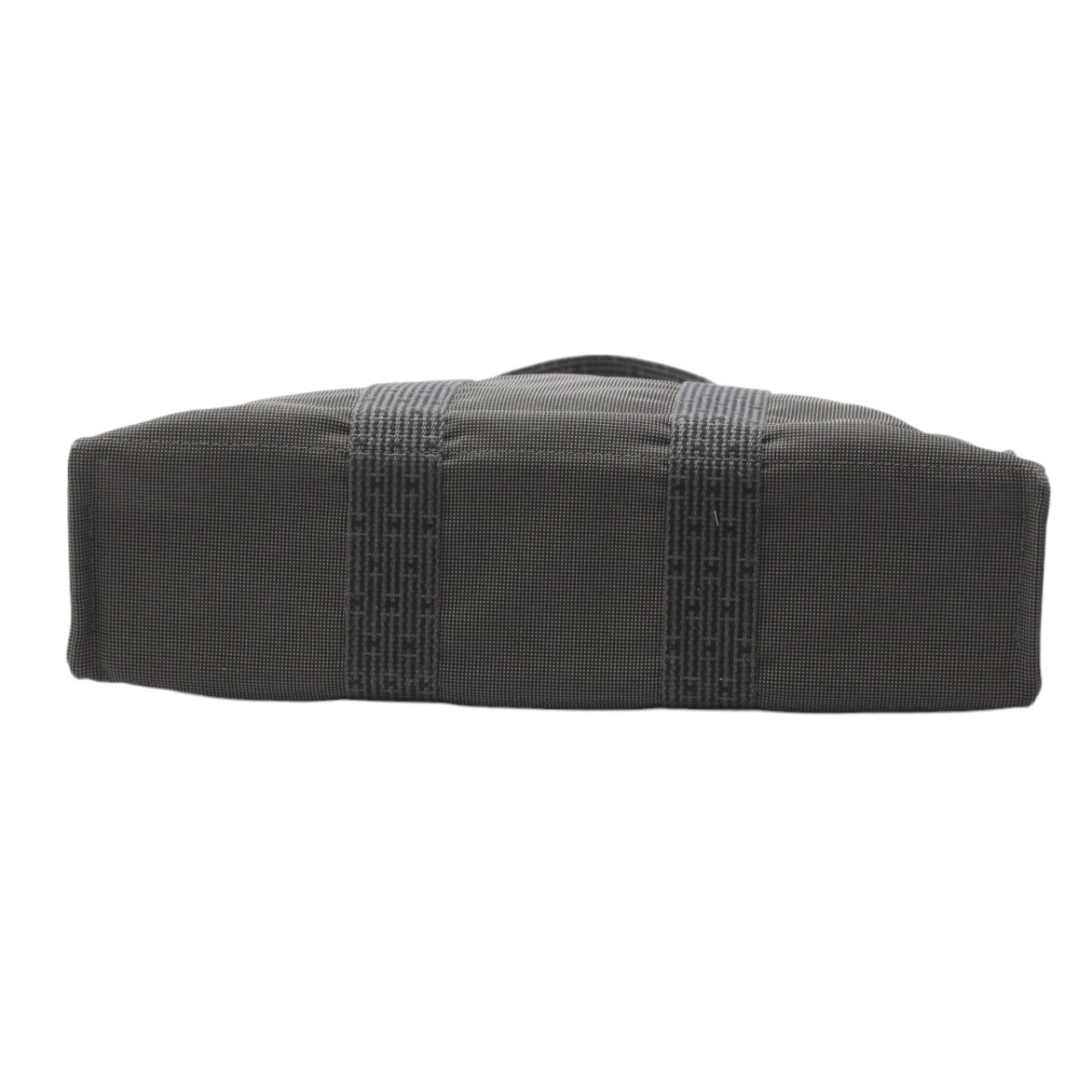 Hermes Her Line Gray Canvas Tote Bag (Pre-Owned)