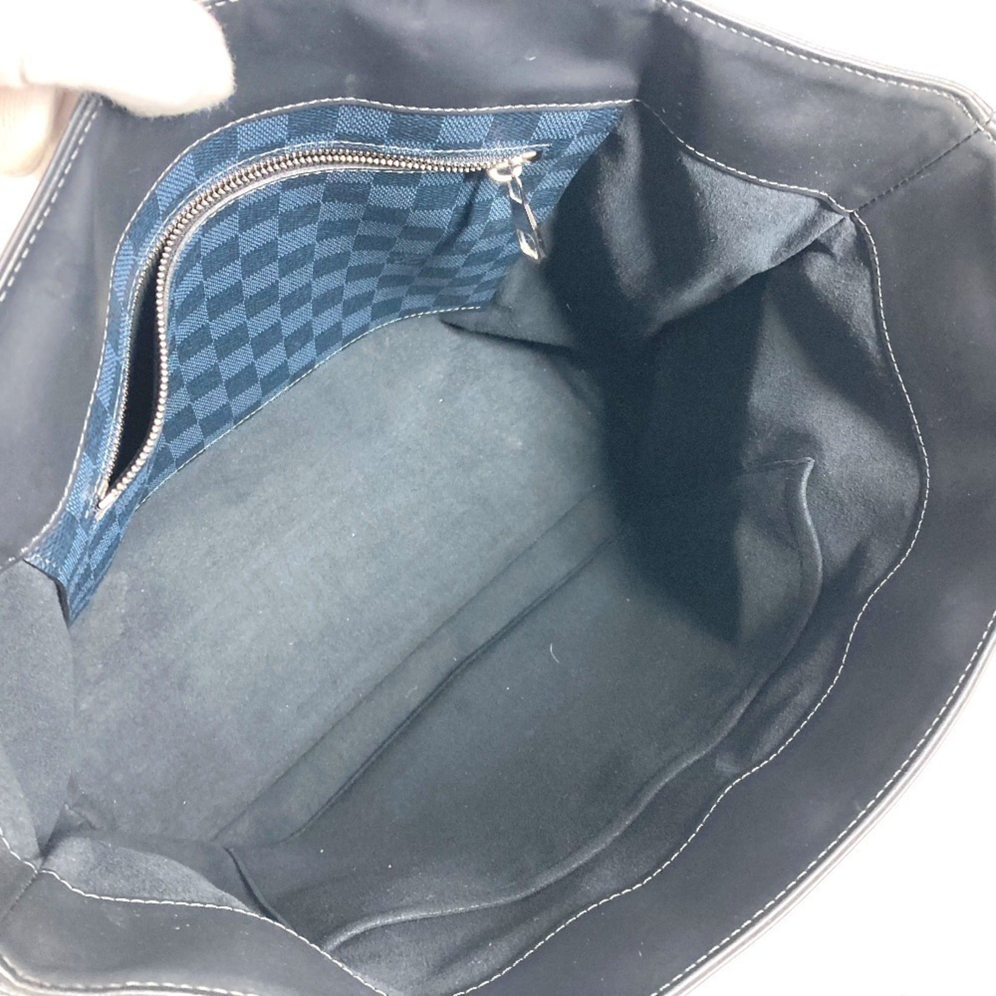 Louis Vuitton Navy Damier Canvas Shoulder Bag Tote Bag (Pre-Owned)