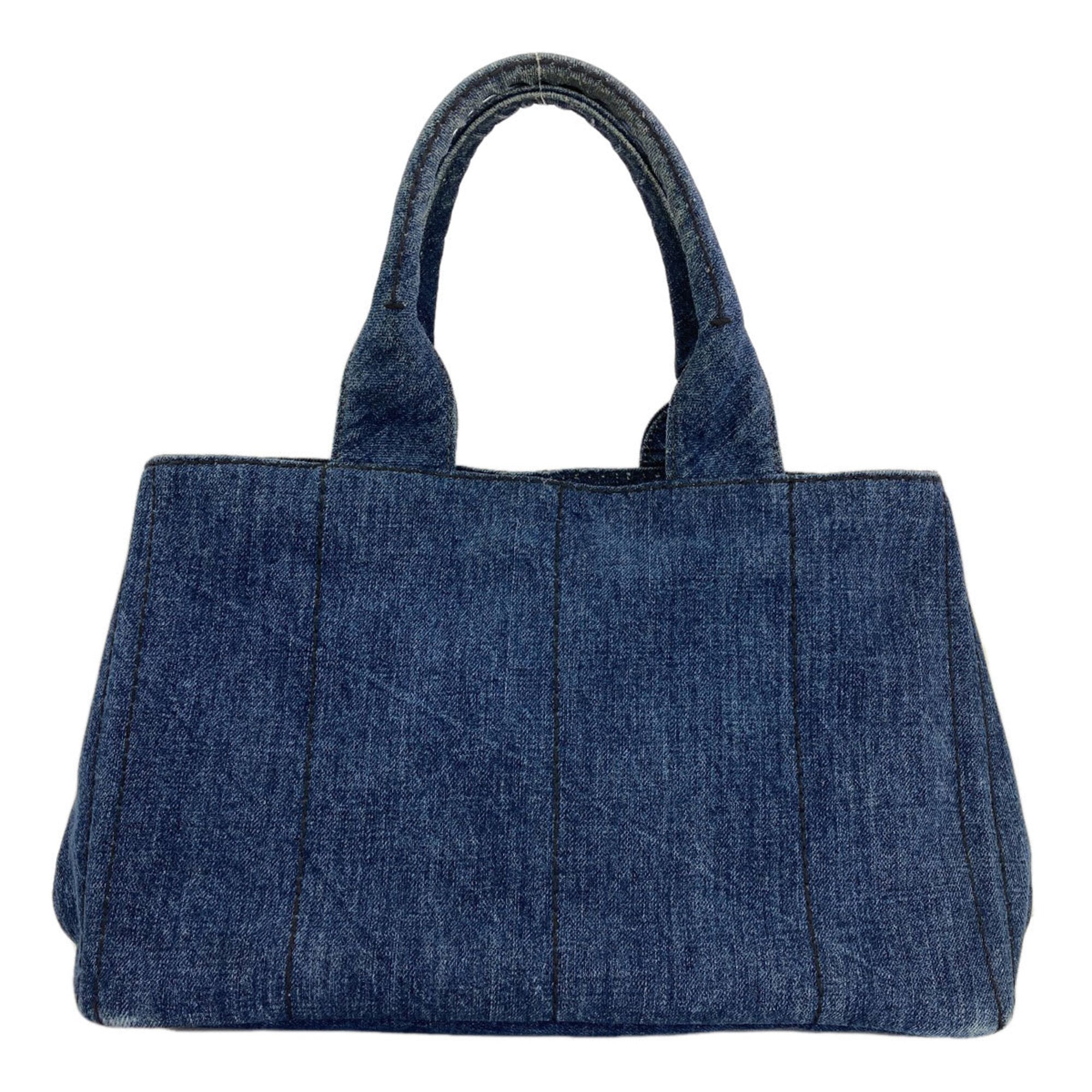 Prada Canapa Blue Denim Tote Bag (Pre-Owned)
