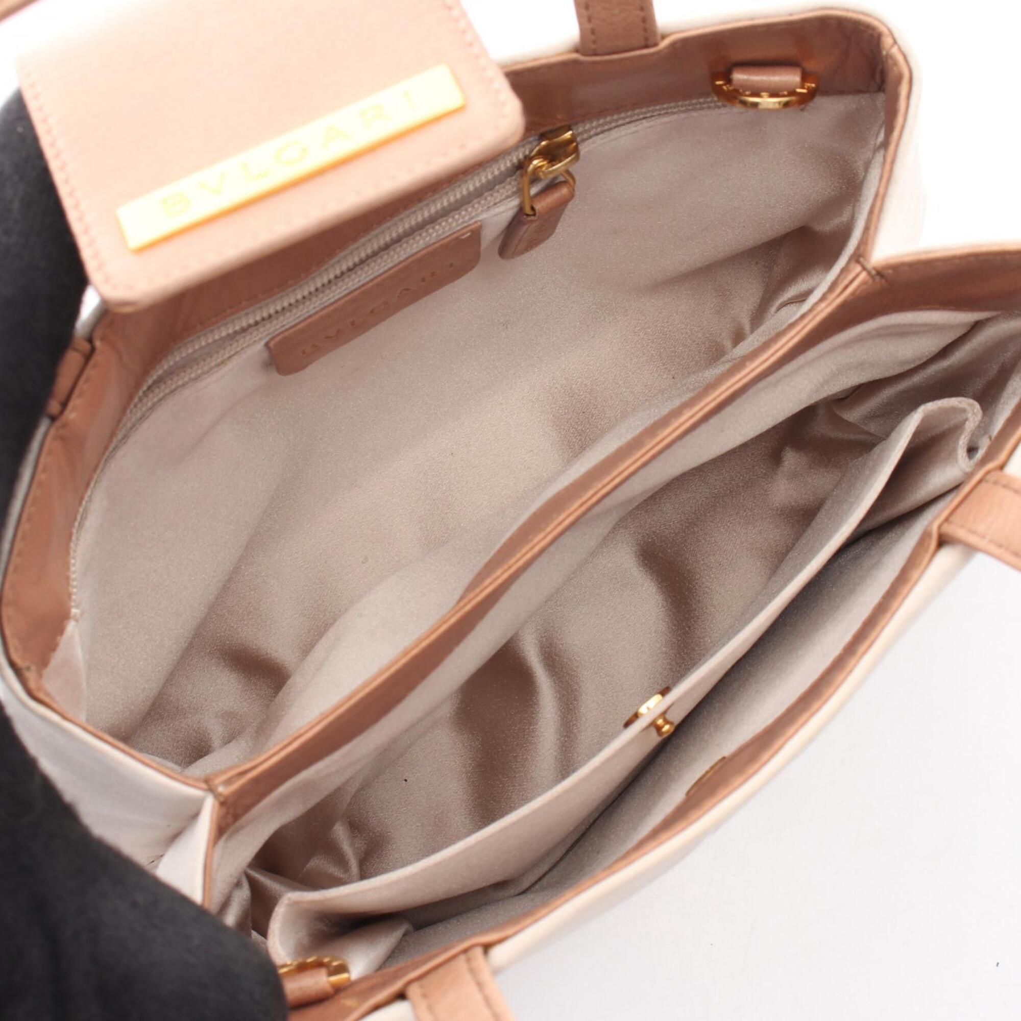 Bvlgari Pink Fabric Leather Handbag (Pre-Owned)