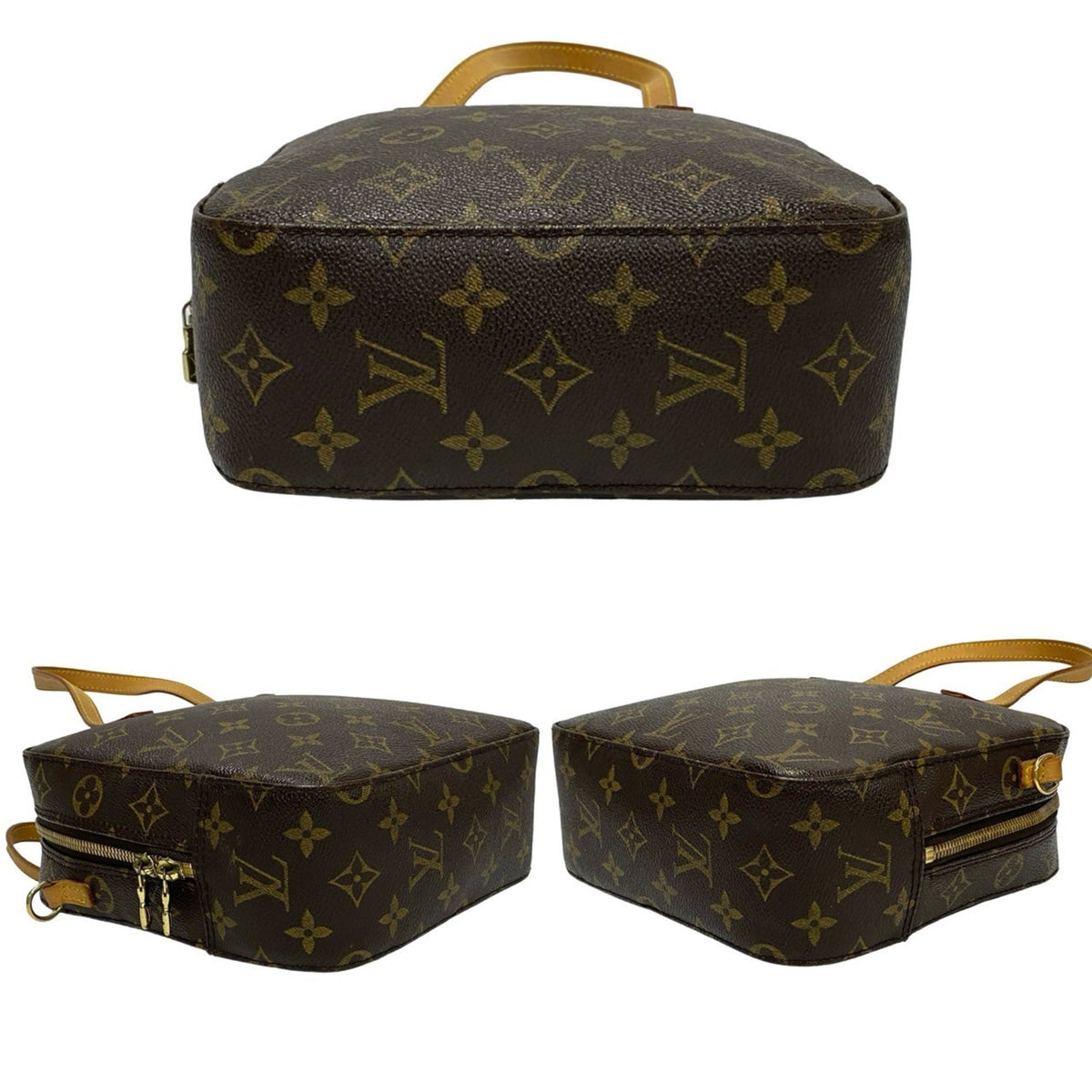 Louis Vuitton Brown Leather Pvc Shoulder Bag (Pre-Owned)