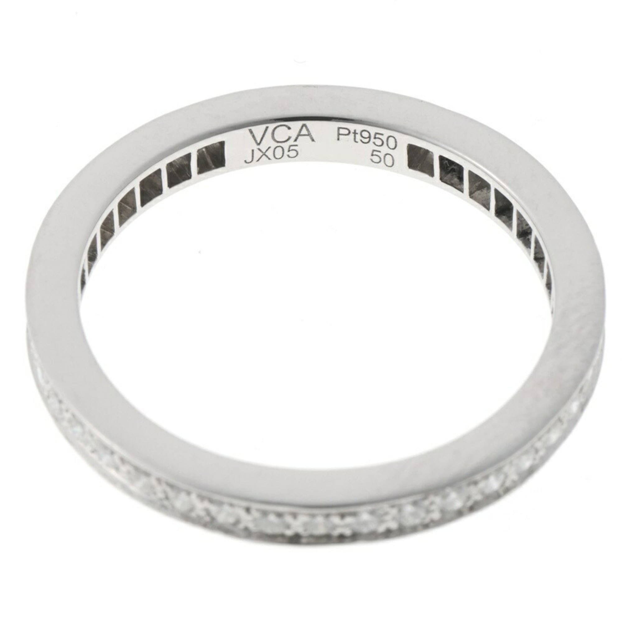Van Cleef & Arpels Platinum Platinum 950 Band Ring (Pre-Owned)