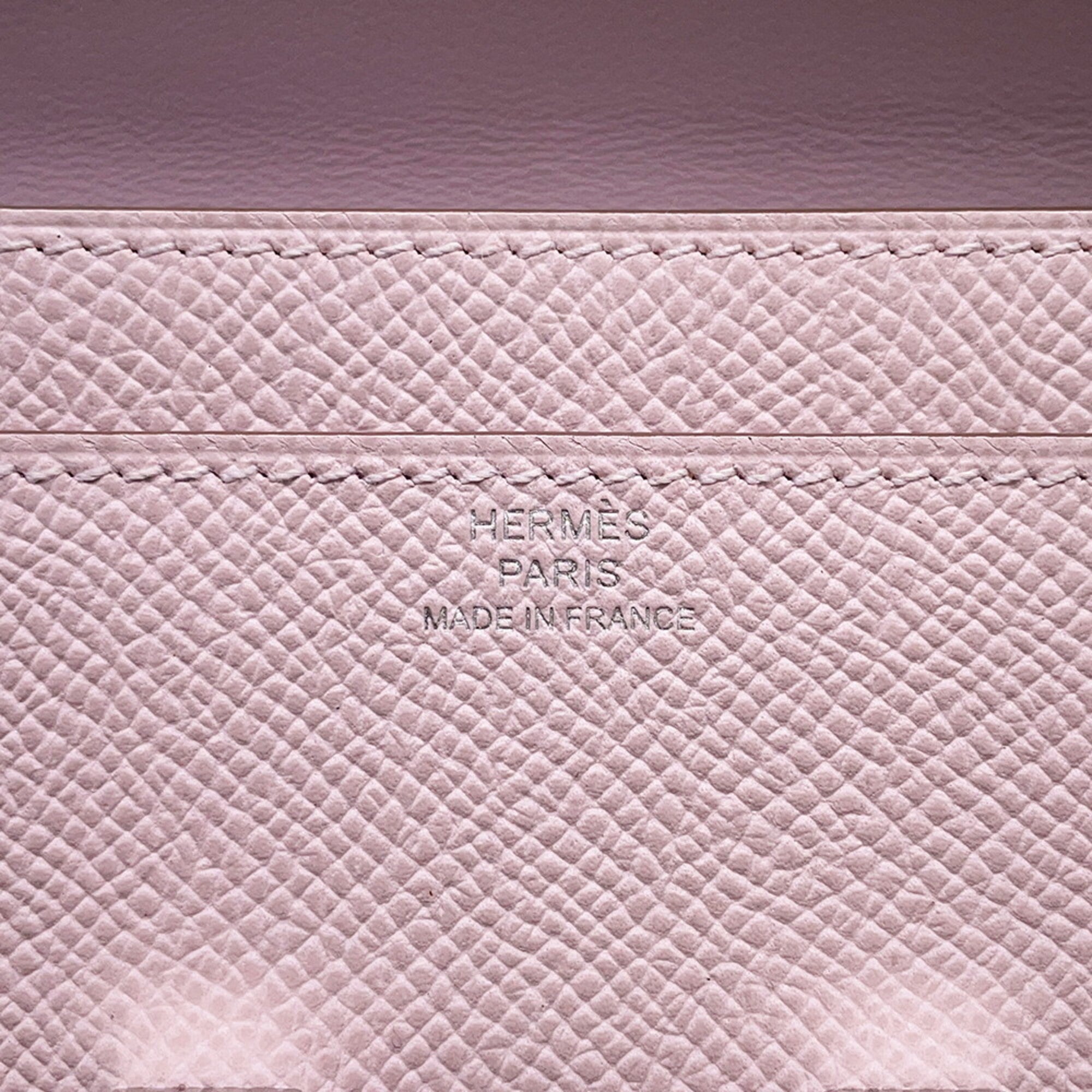 Hermes Pale Pink Epsom Leather Long Wallet (Bi-Fold) (Pre-Owned)