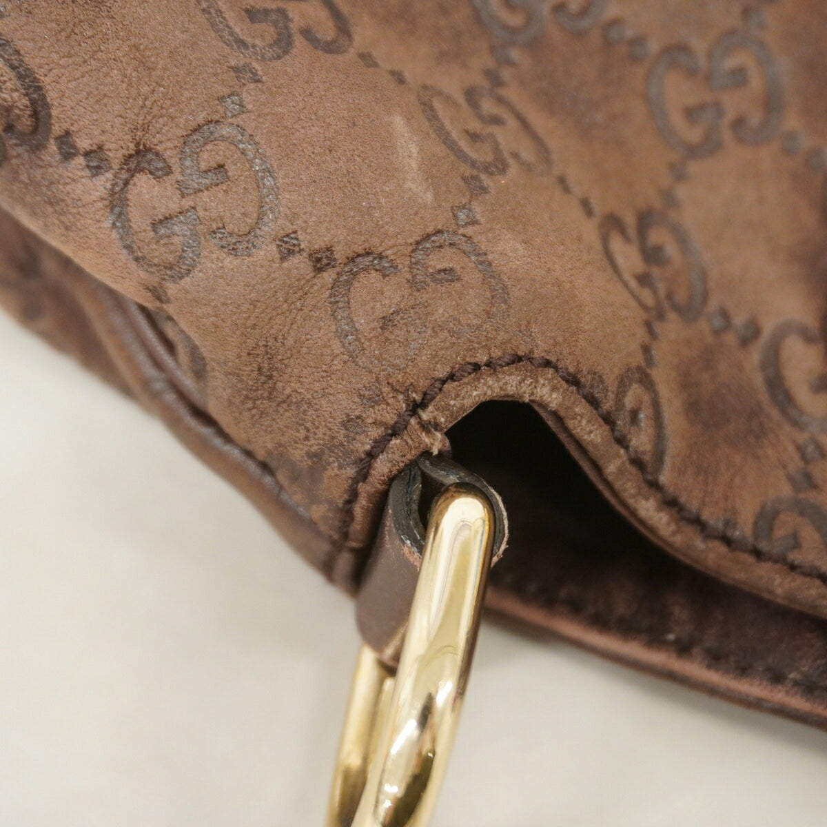 Gucci Brown Leather Handbag (Pre-Owned)
