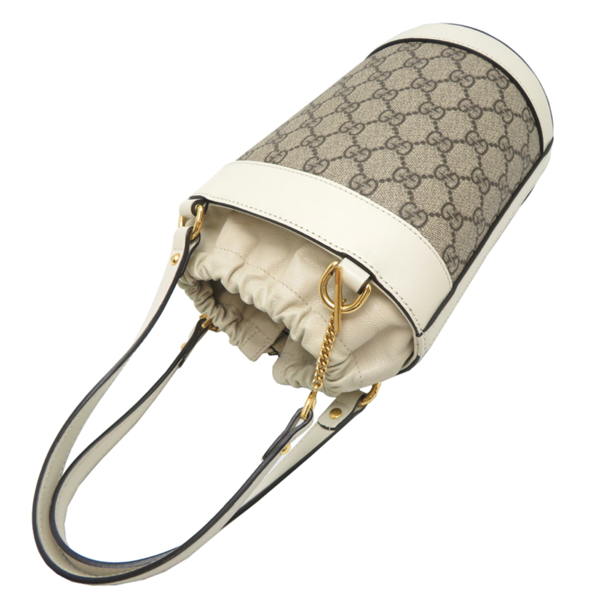 Gucci White Gg Supreme Handbag (Pre-Owned)
