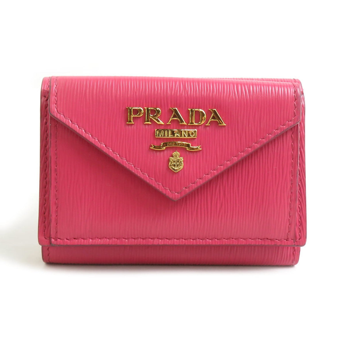Prada Pink Leather Wallet (Tri-Fold) (Pre-Owned)