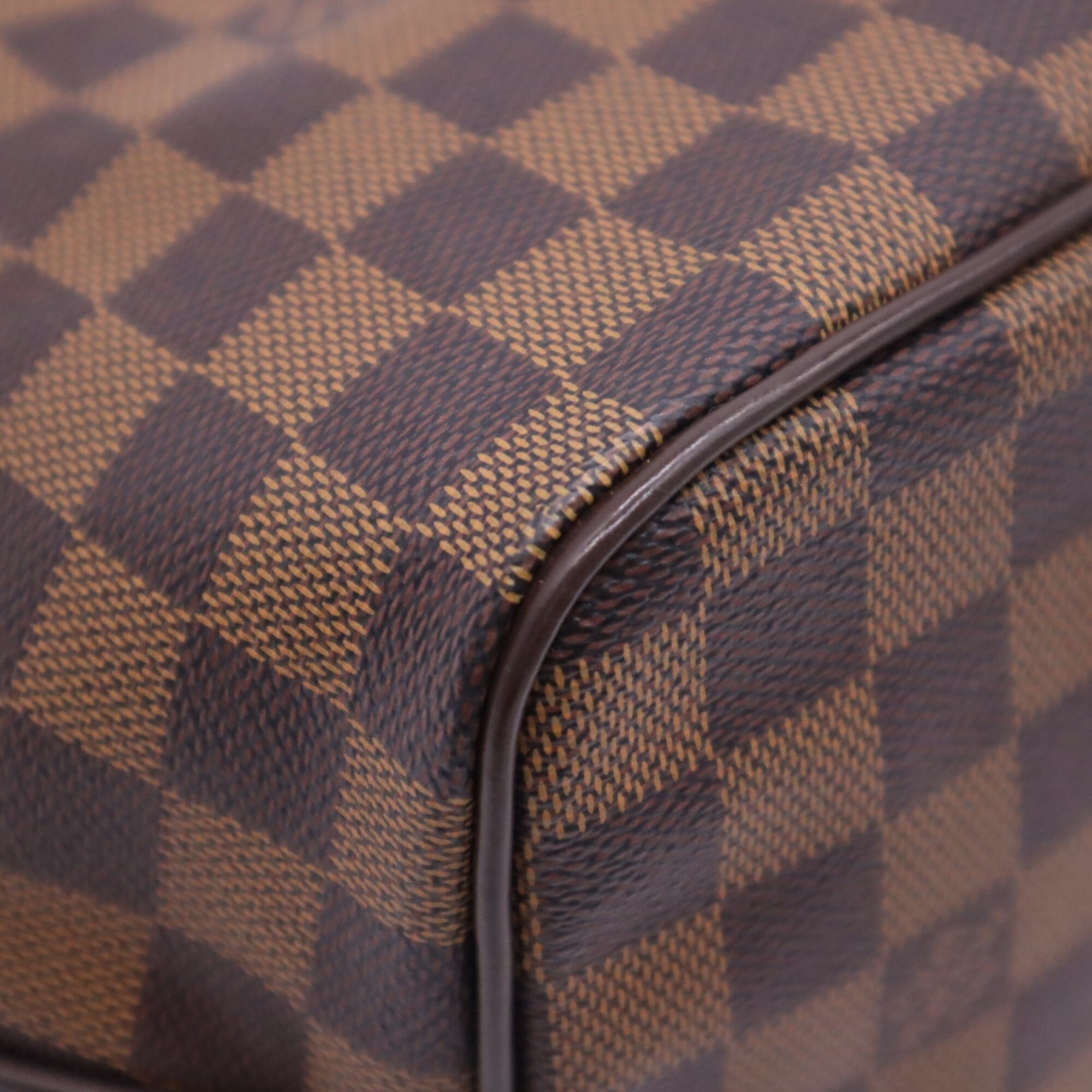 Louis Vuitton Damier Beige Brown Coated Canvas Leather Handbag (Pre-Owned)