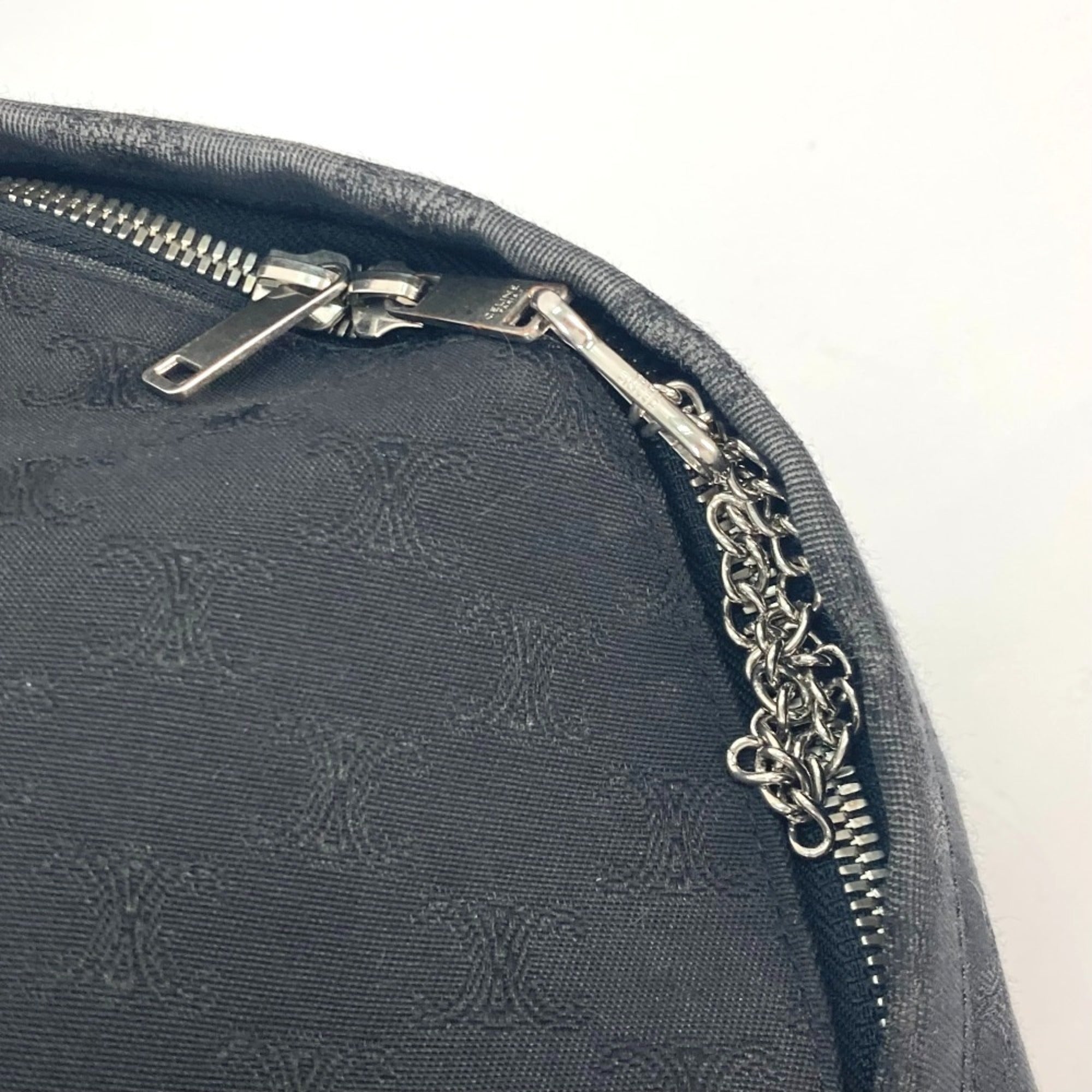 Celine Black Canvas Leather Backpack (Pre-Owned)
