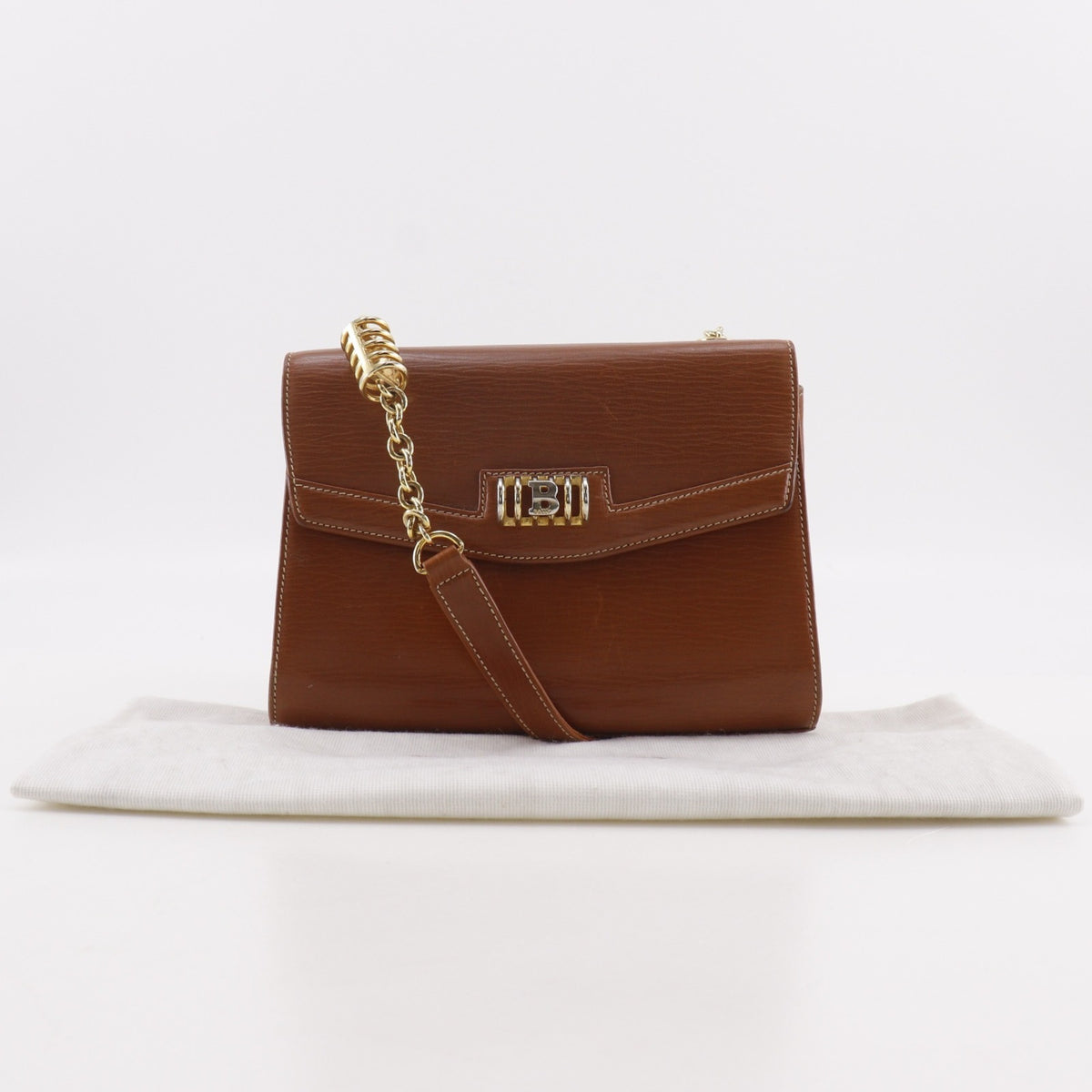 Bally Brown Leather Shoulder Bag (Pre-Owned)