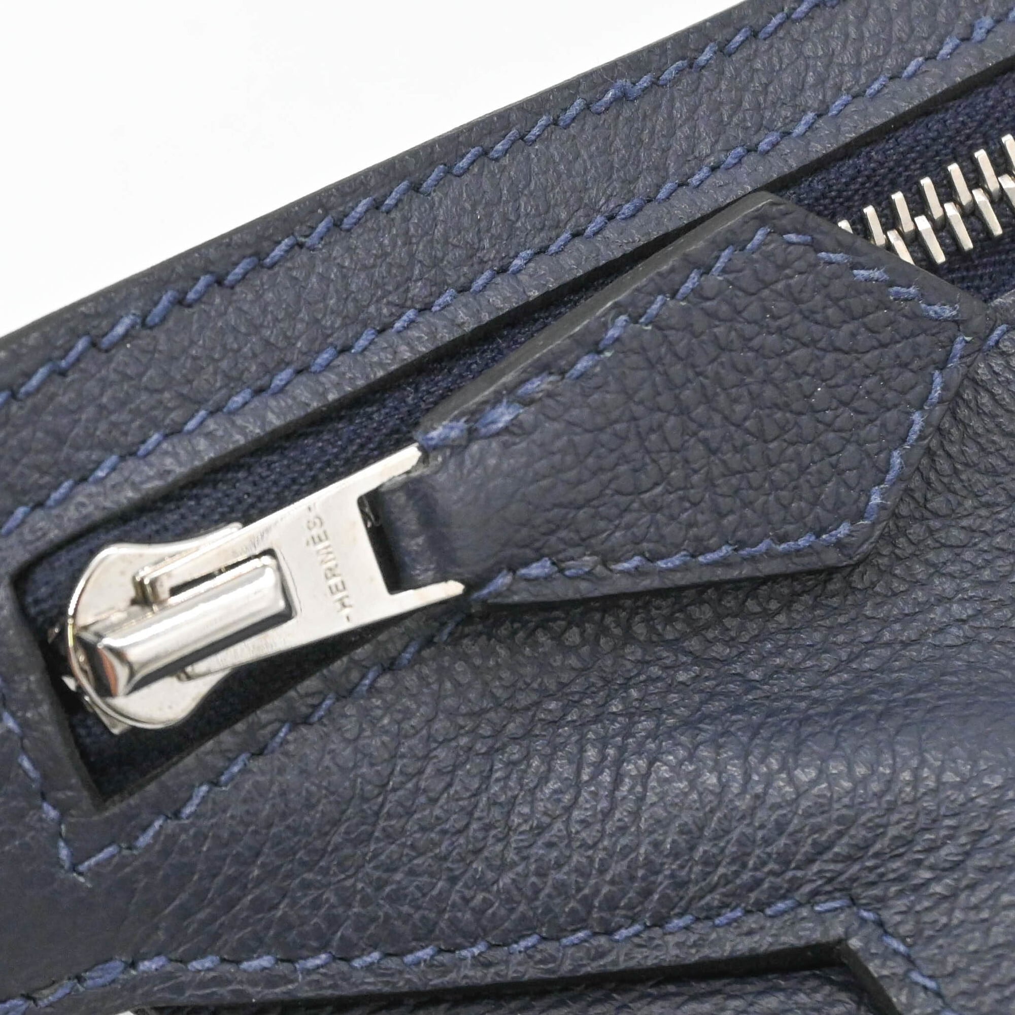 Hermes Navy Evercalf Leather Sling Bag (Pre-Owned)