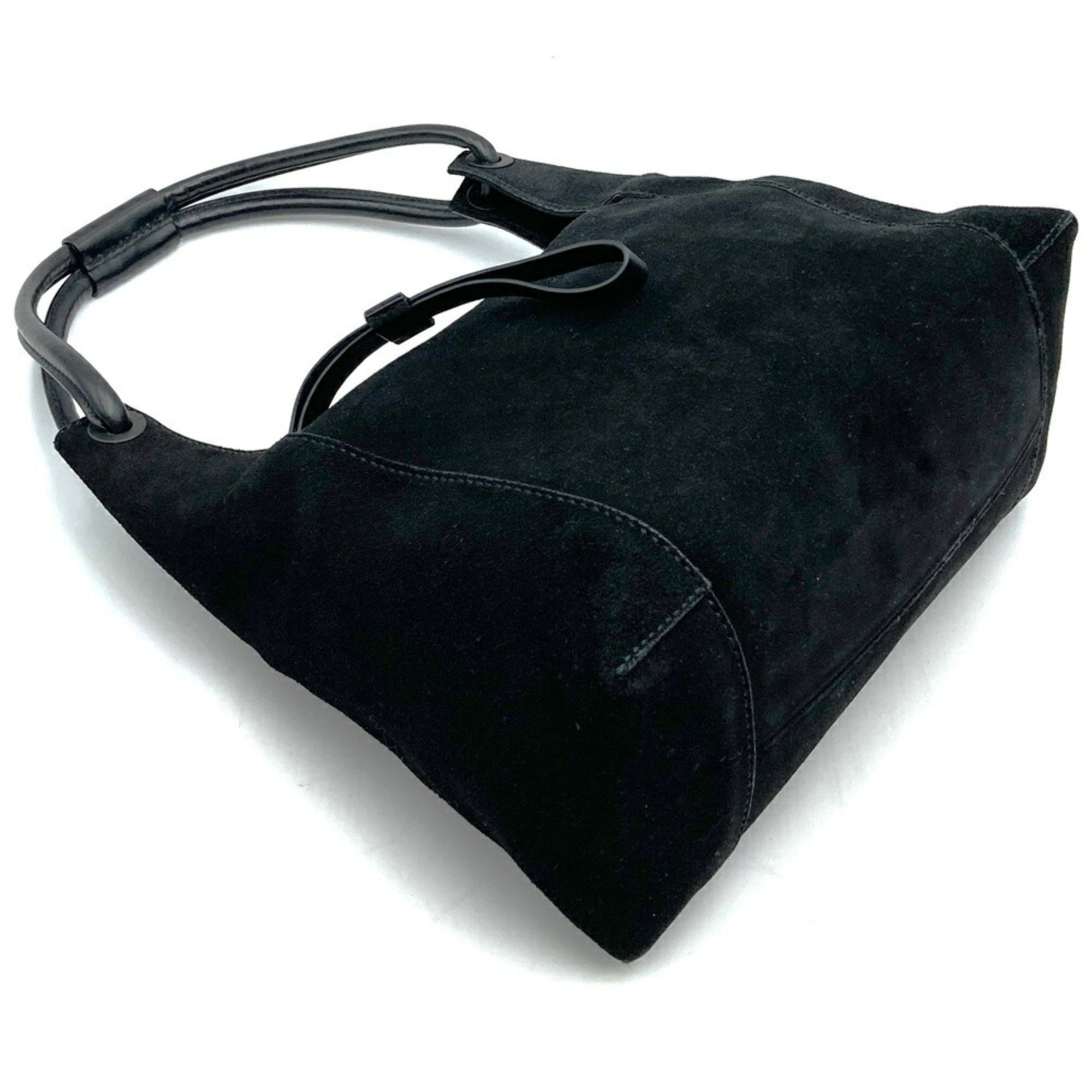 Gucci Black Suede Handbag Shoulder Bag (Pre-Owned)