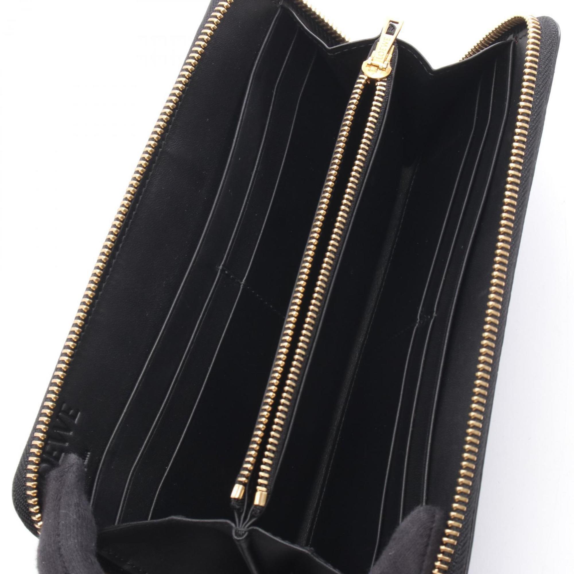 Loewe Black Leather Long Wallet (Bi-Fold) (Pre-Owned)