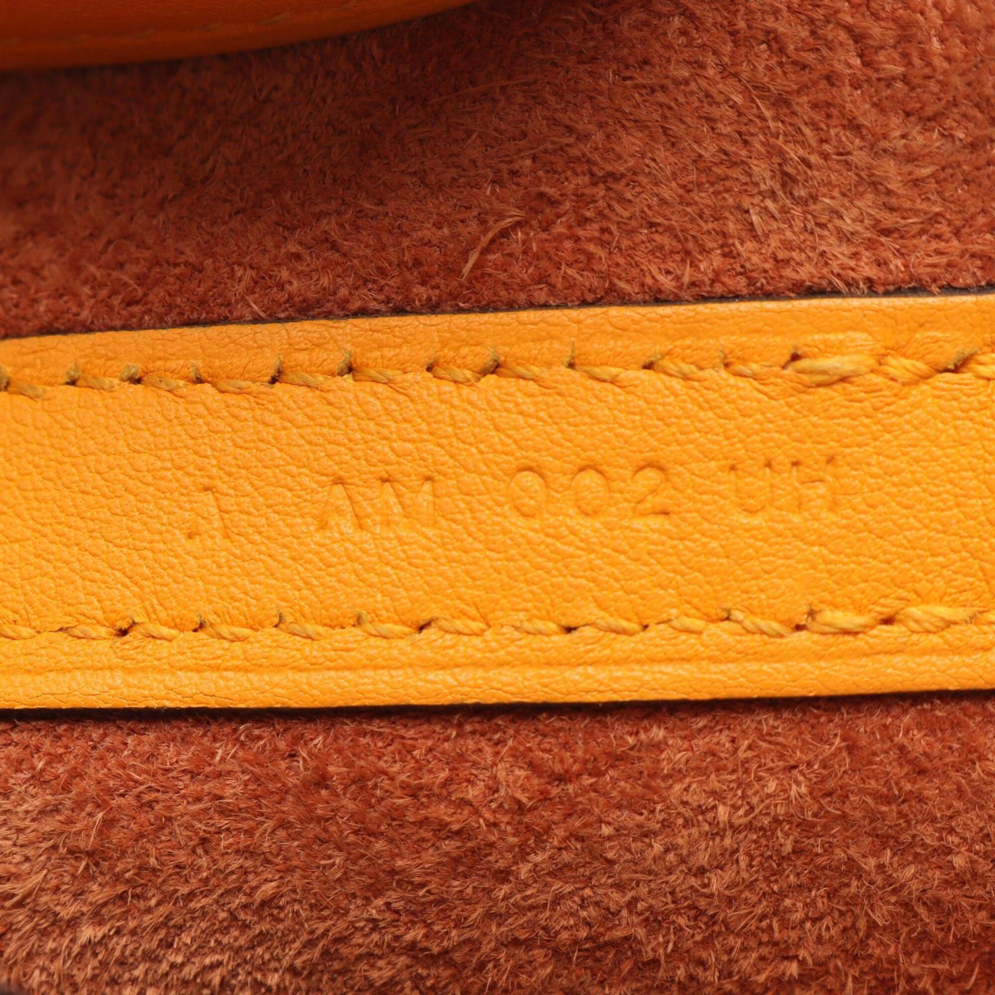 Hermes Brown Yellow Taurillon Clemence Leather Leather Swift Leather Handbag (Pre-Owned)