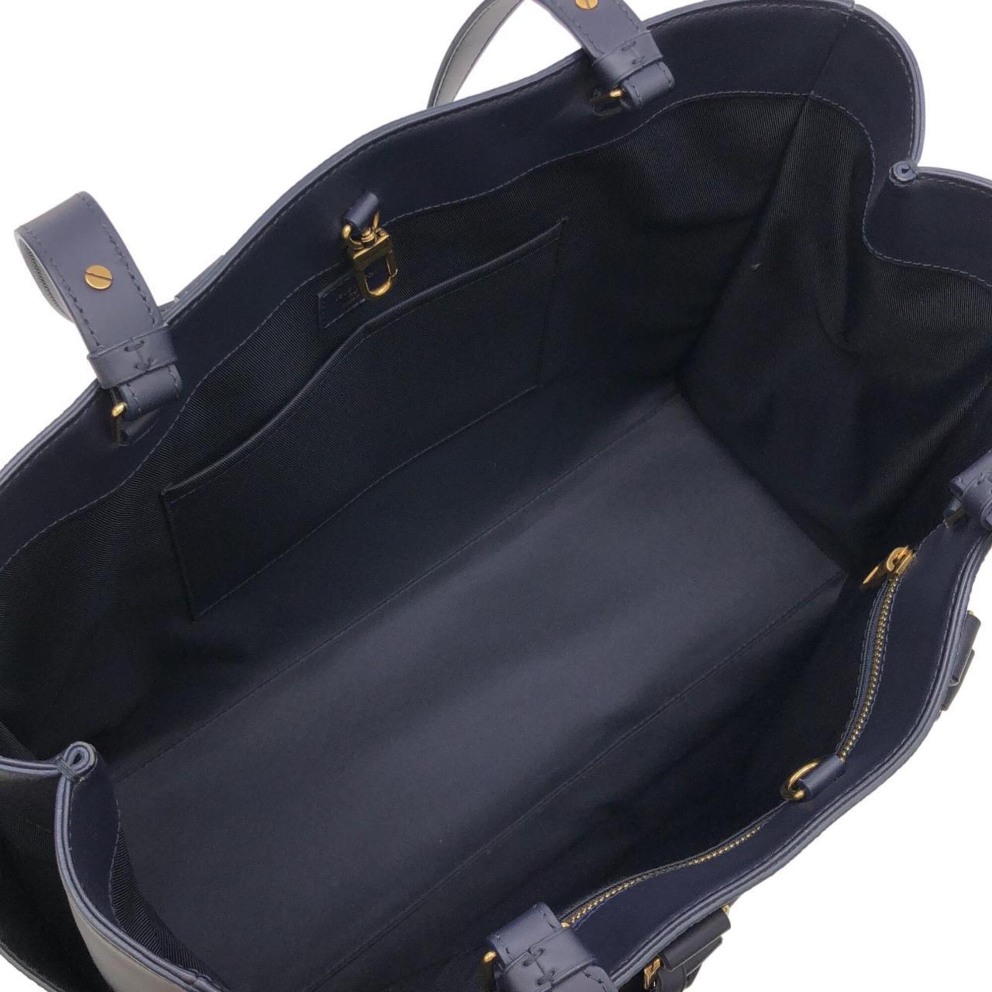 Louis Vuitton Ancre Blue Coated Canvas Handbag (Pre-Owned)