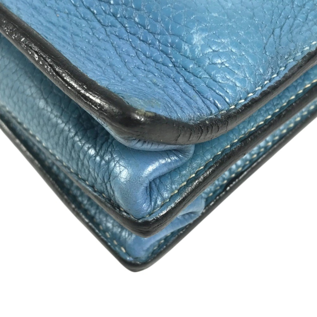 Hermes Blue Taurillon Clemence Leather Briefcase Handbag (Pre-Owned)