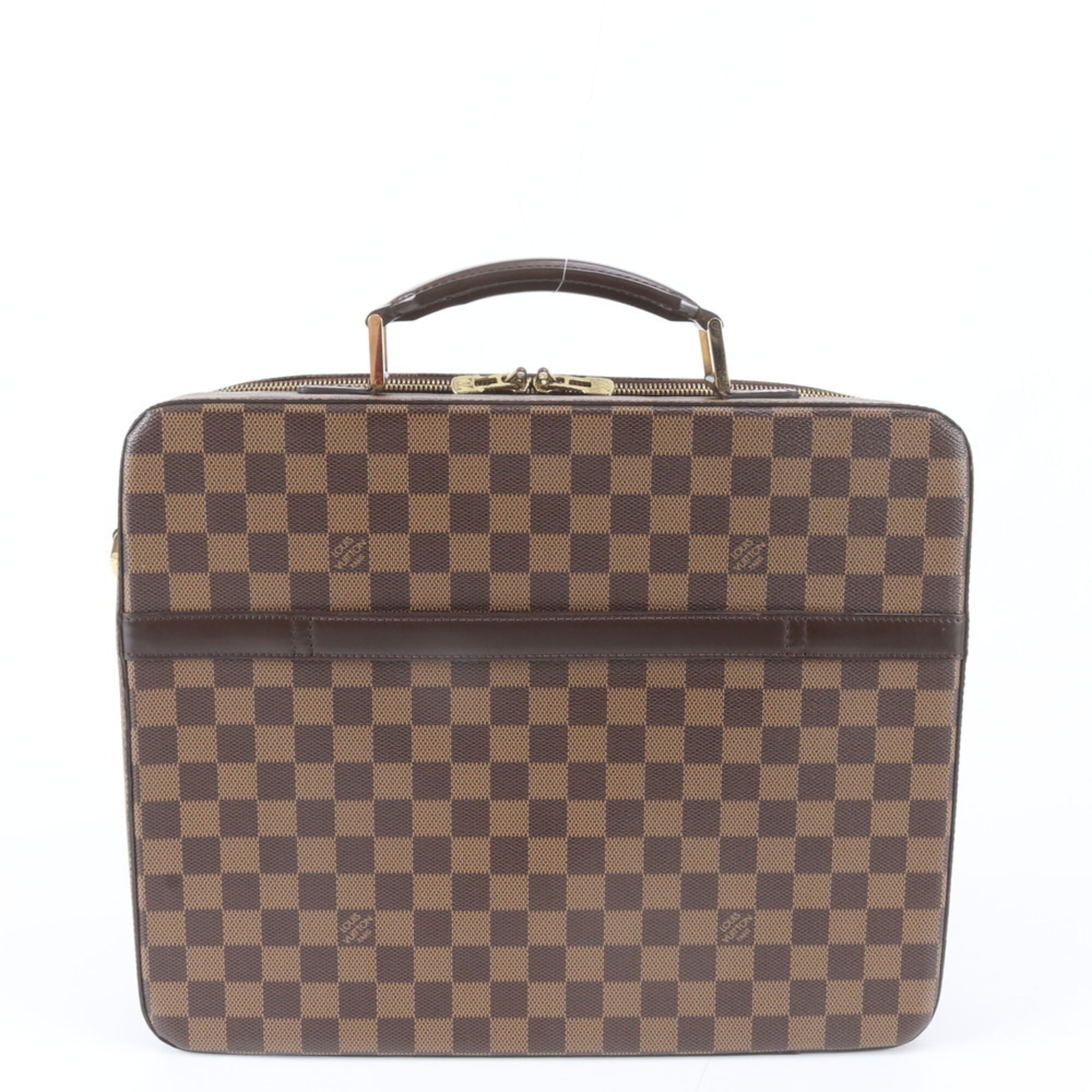 Louis Vuitton Brown Galle Coated Canvas Leather Handbag (Pre-Owned)