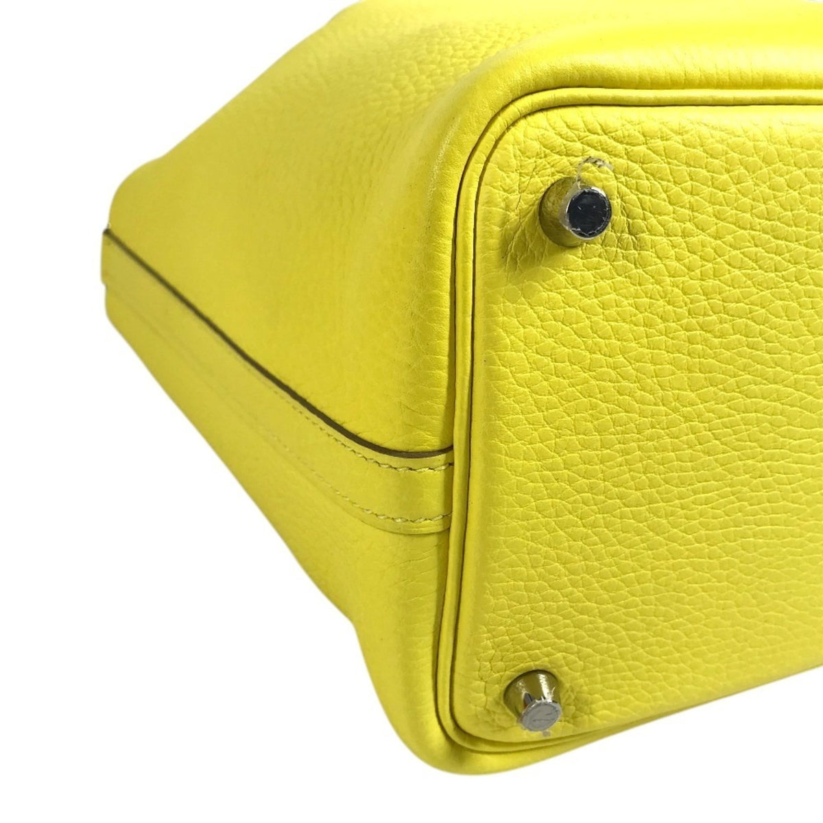 Hermes Yellow Taurillon Clemence Leather Handbag Tote Bag (Pre-Owned)