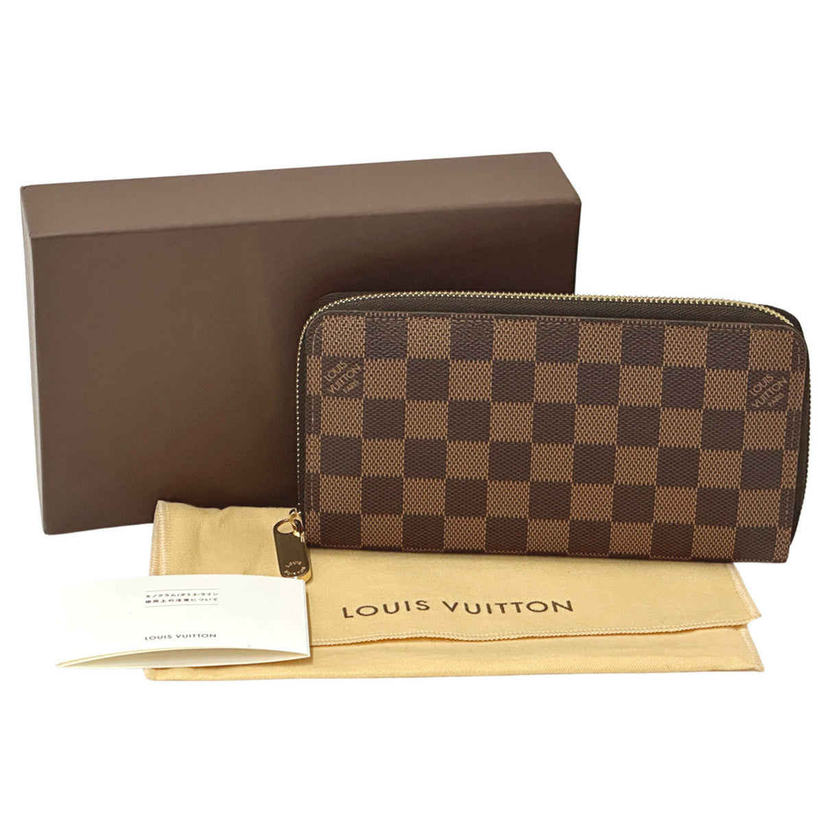 Louis Vuitton Damier Brown Ebene Damier Canvas Long Wallet (Bi-Fold) (Pre-Owned)