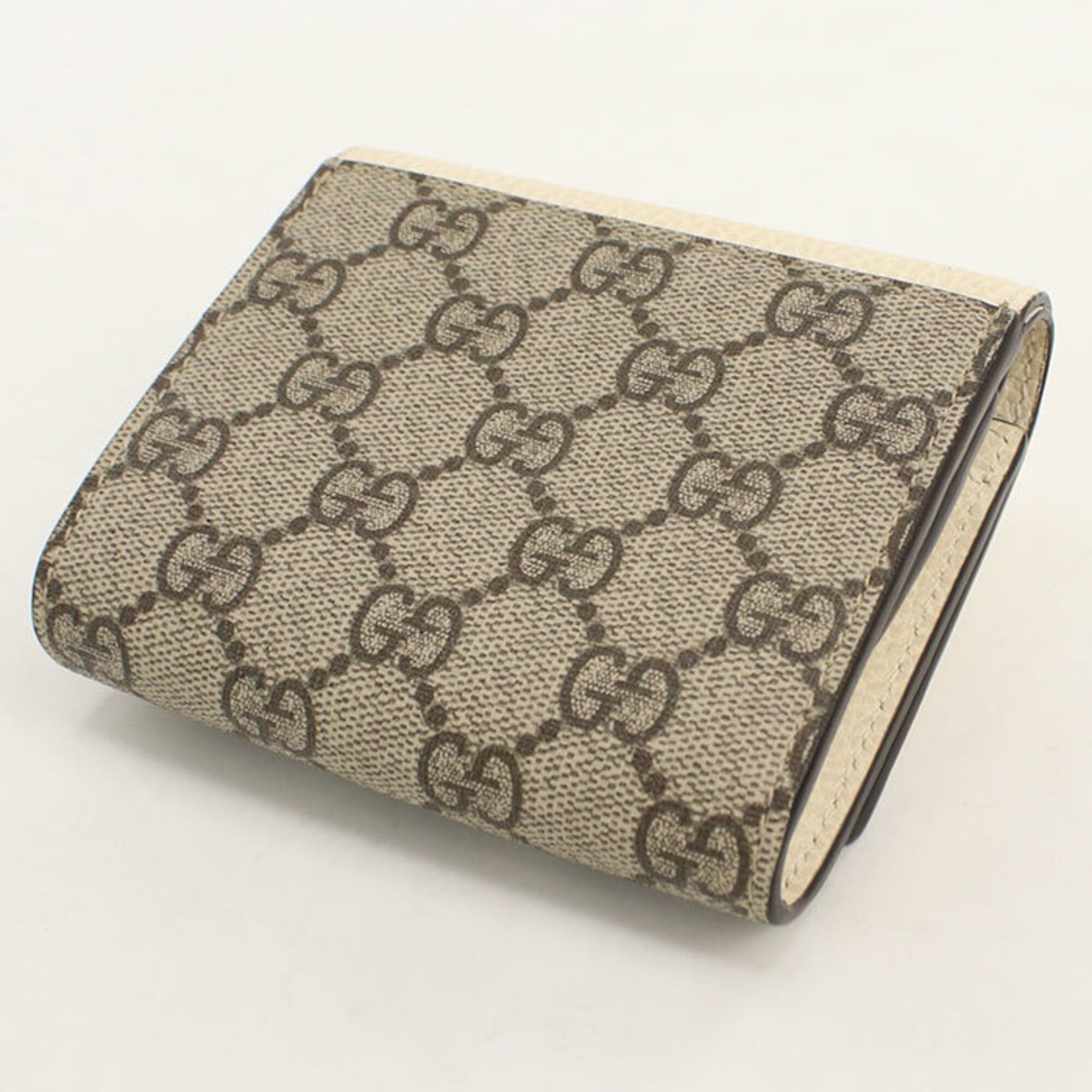 Gucci Ivory Leather Pvc Wallet (Bi-Fold) (Pre-Owned)