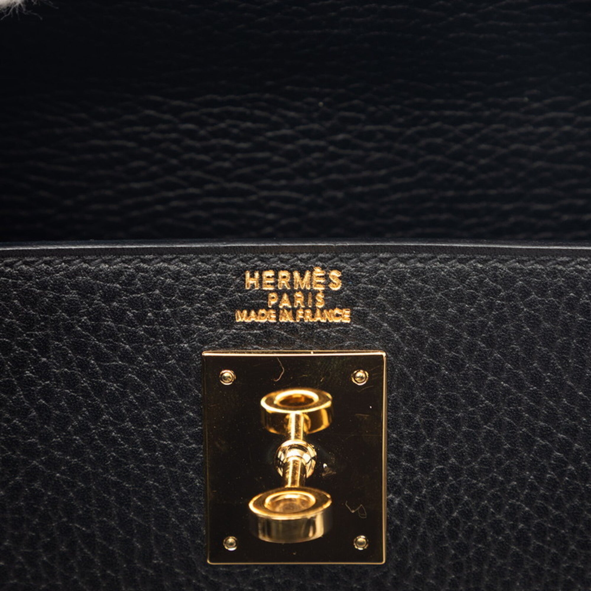 Hermes Kelly Black Ardennes Leather Handbag Shoulder Bag (Pre-Owned)