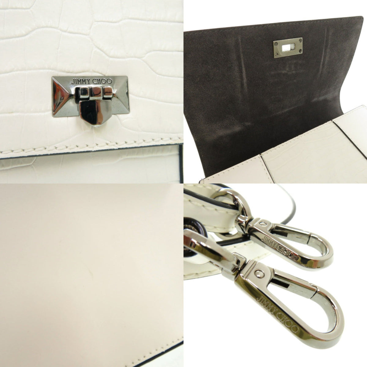 Jimmy Choo White Handbag Shoulder Bag (Pre-Owned)