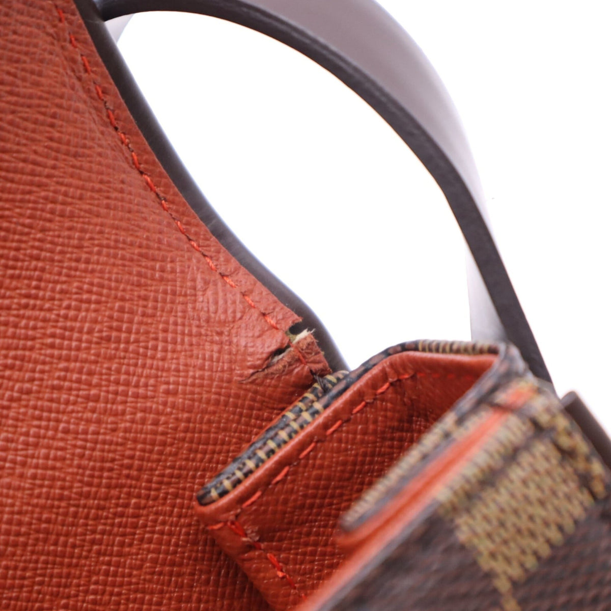 Louis Vuitton Damier Beige Brown Coated Canvas Leather Shoulder Bag (Pre-Owned)