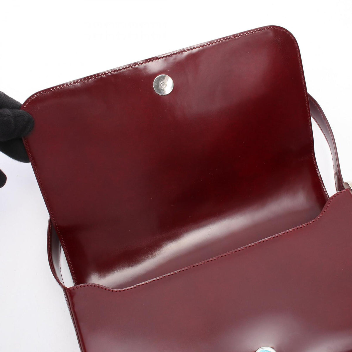 Cartier Panthère Bordeaux Leather Shoulder Bag (Pre-Owned)
