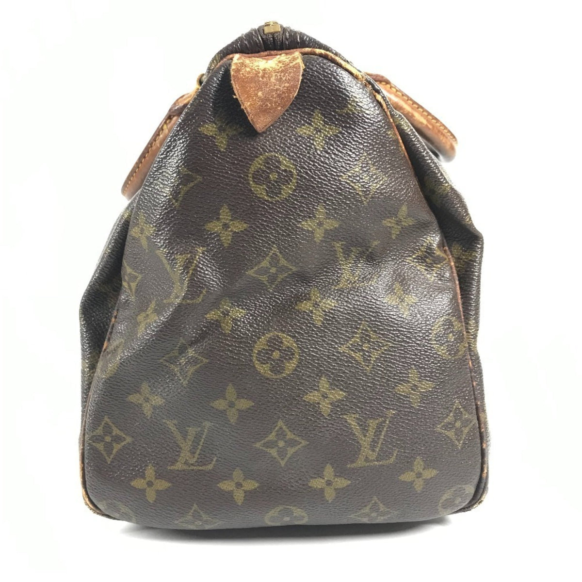 Louis Vuitton Brown Monogram Canvas Boston Bag Handbag Tote Bag (Pre-Owned)