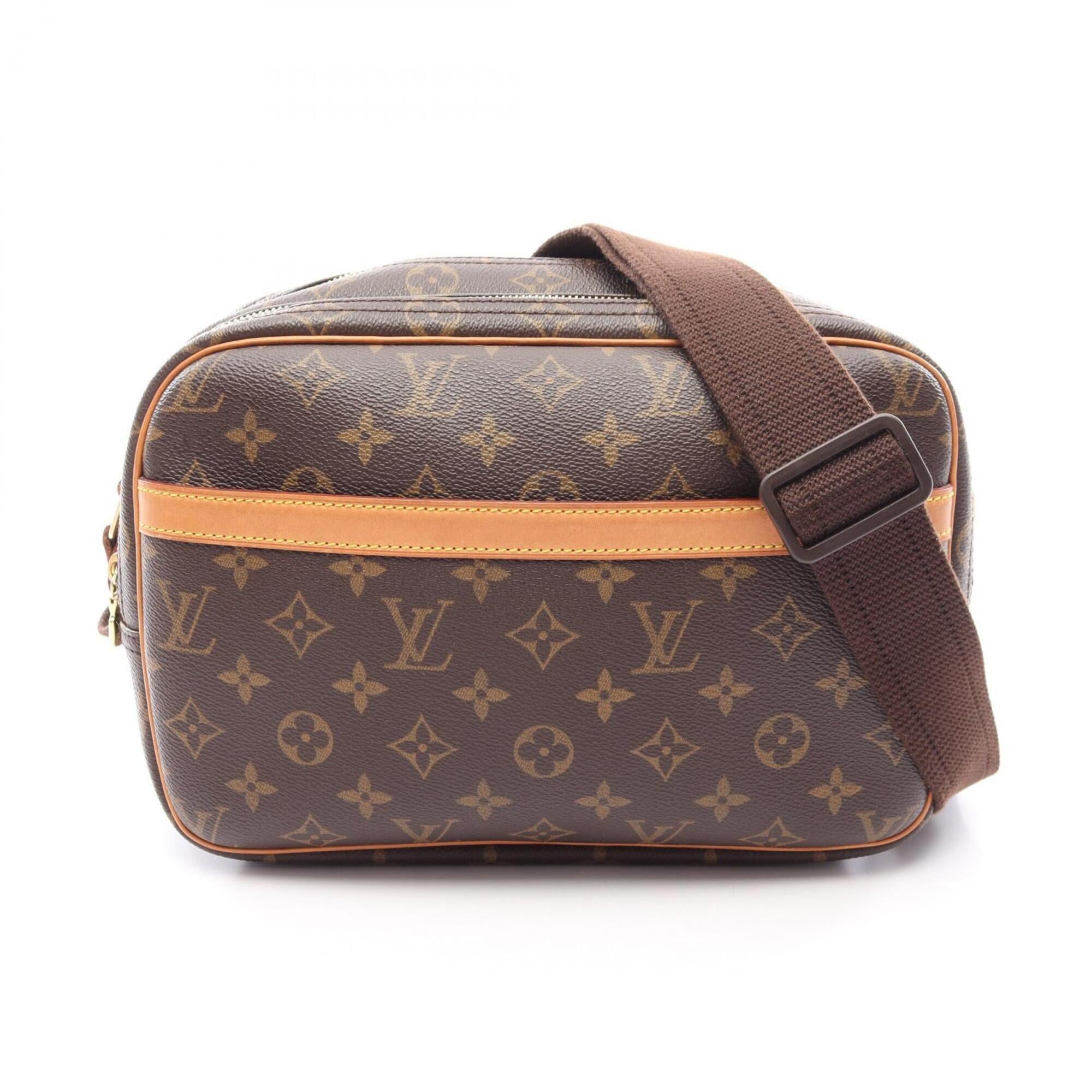 Louis Vuitton Monogram Brown Coated Canvas Leather Handbag Shoulder Bag (Pre-Owned)