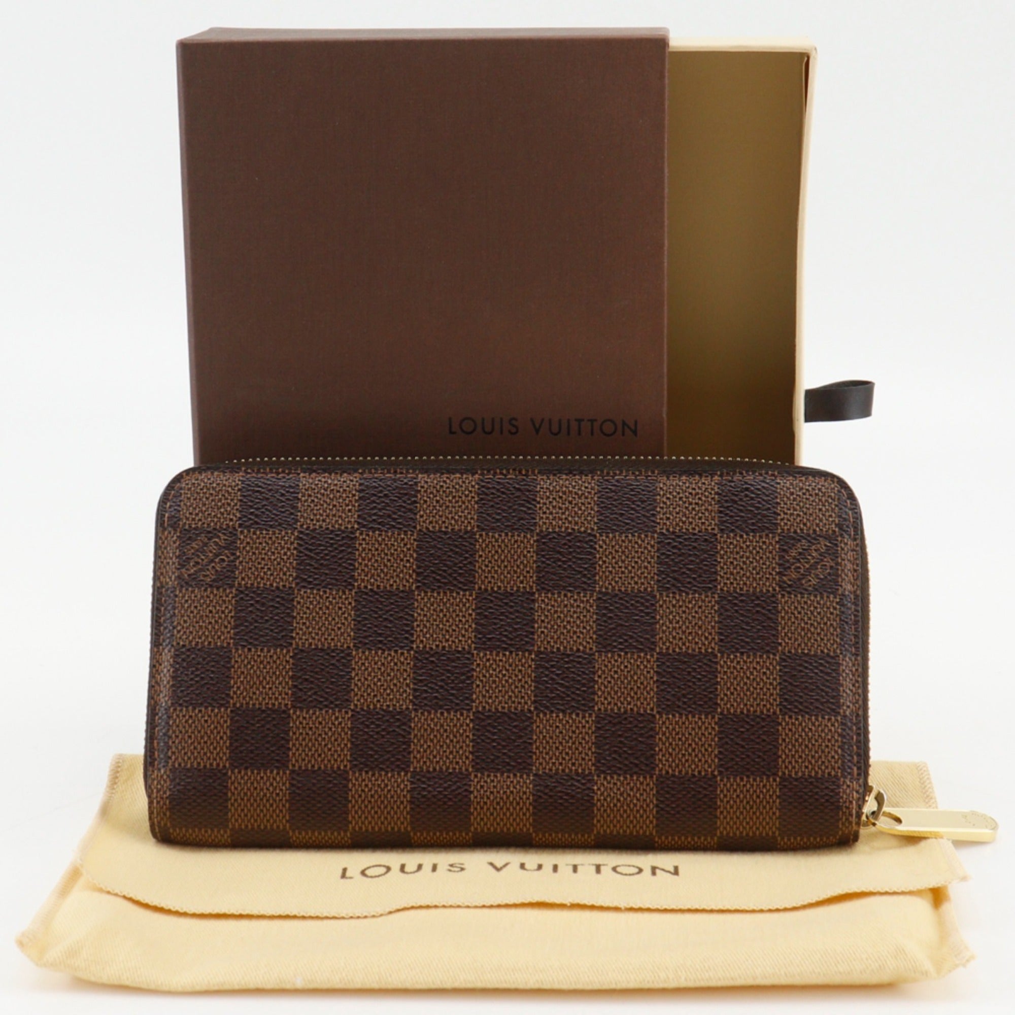 Louis Vuitton Brown Ebene Galle Damier Canvas Long Wallet (Bi-Fold) (Pre-Owned)