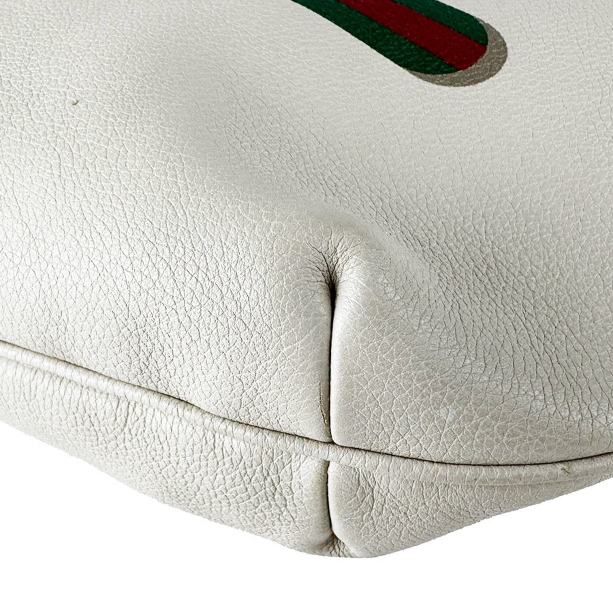 Gucci Ivory Leather Shoulder Bag (Pre-Owned)