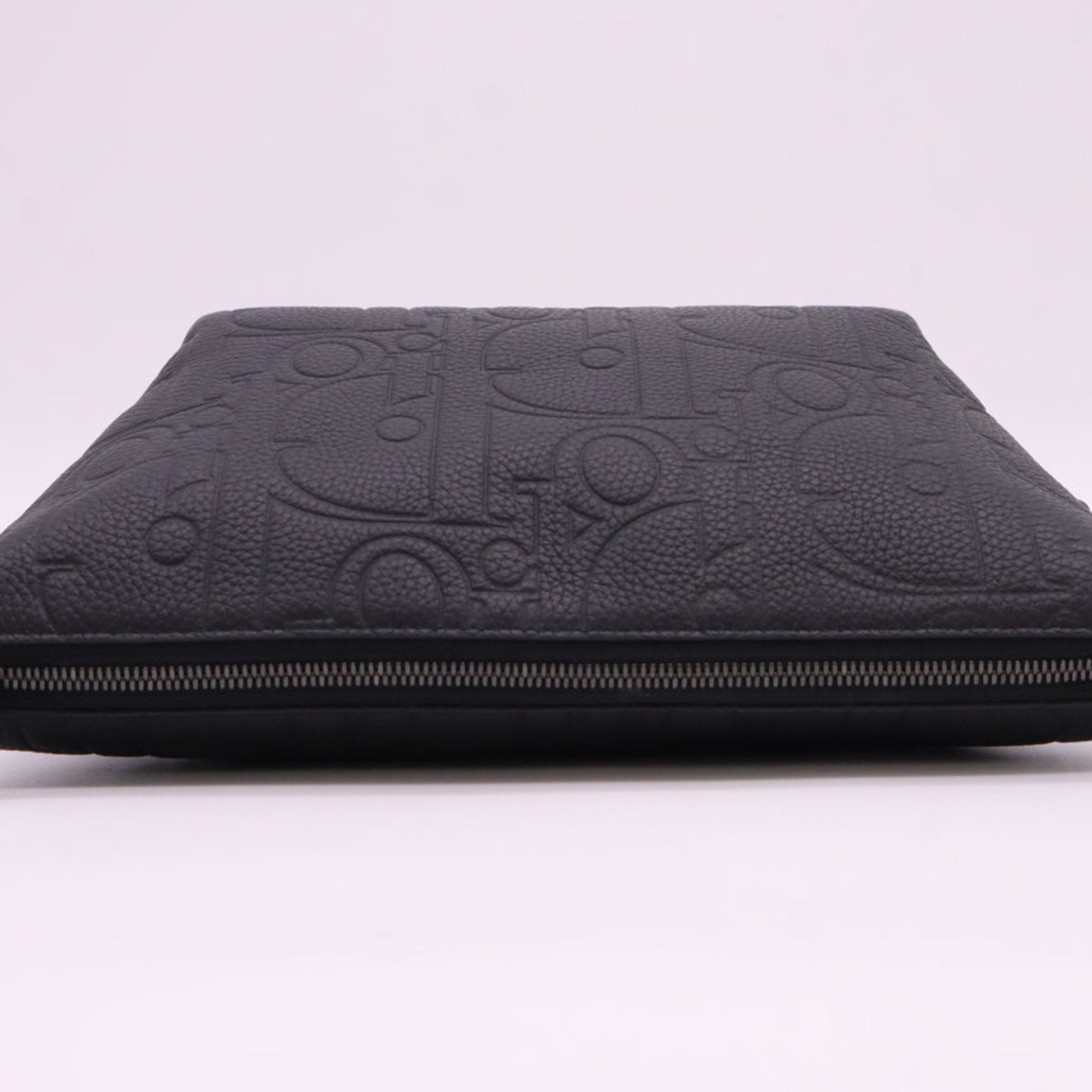 Christian Dior Black Leather Clutch Bag (Pre-Owned)