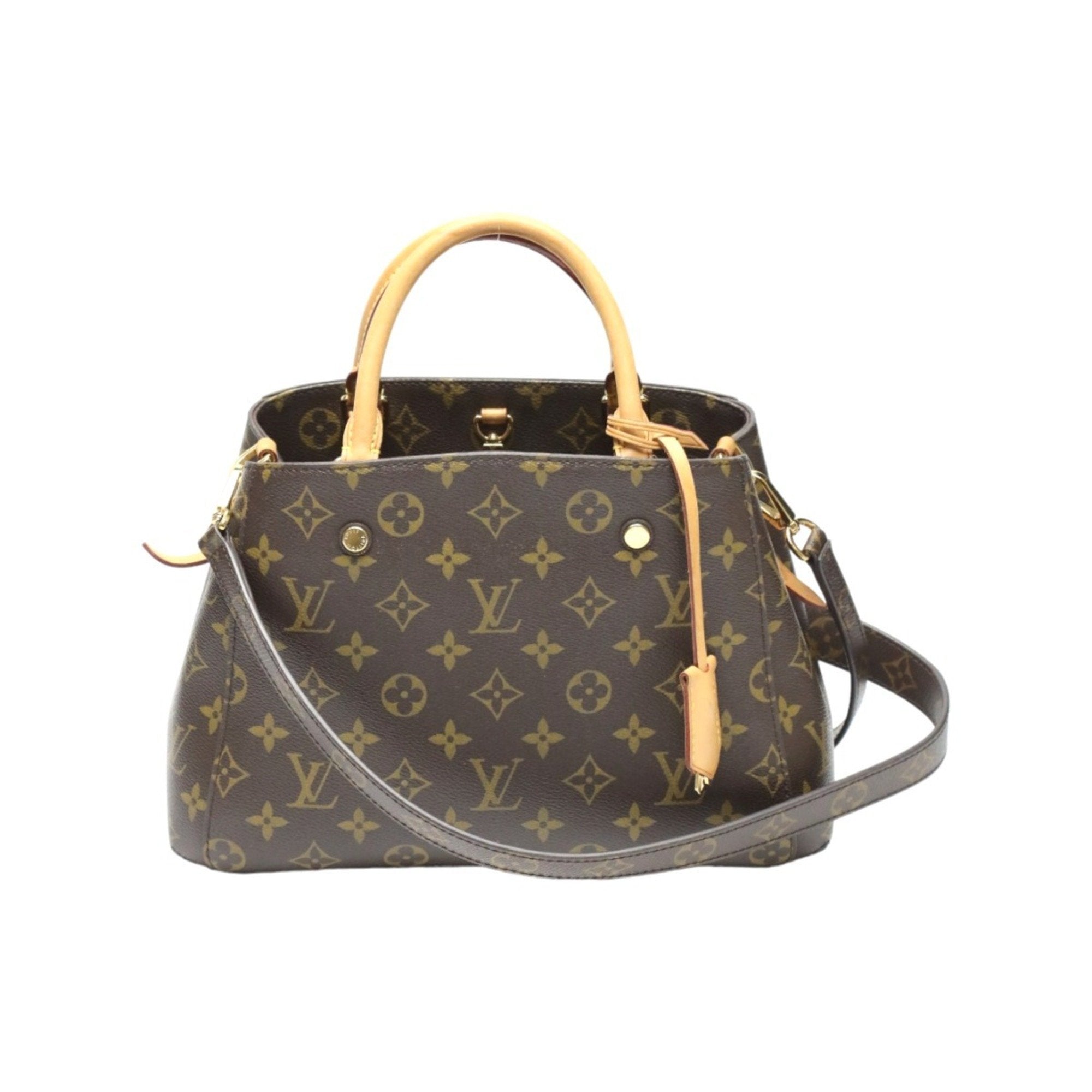 Louis Vuitton Brown Monogram Canvas Handbag Shoulder Bag (Pre-Owned)
