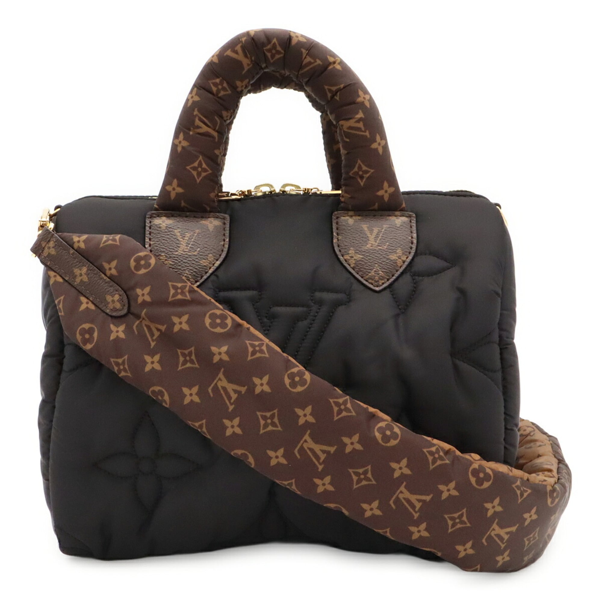 Louis Vuitton Black Nylon Monogram Canvas Handbag Shoulder Bag (Pre-Owned)