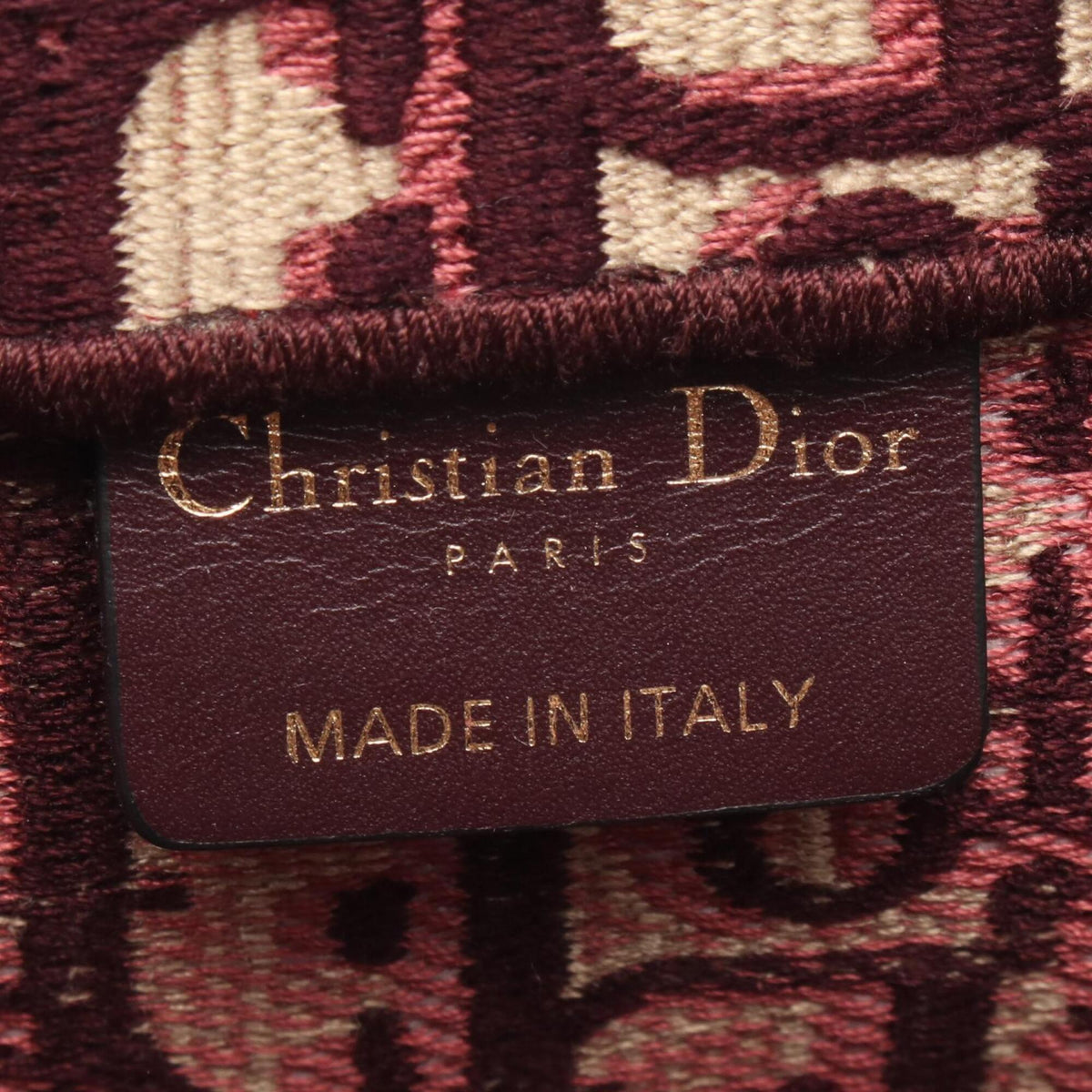 Christian Dior Beige Bordeaux Canvas Handbag Tote Bag (Pre-Owned)