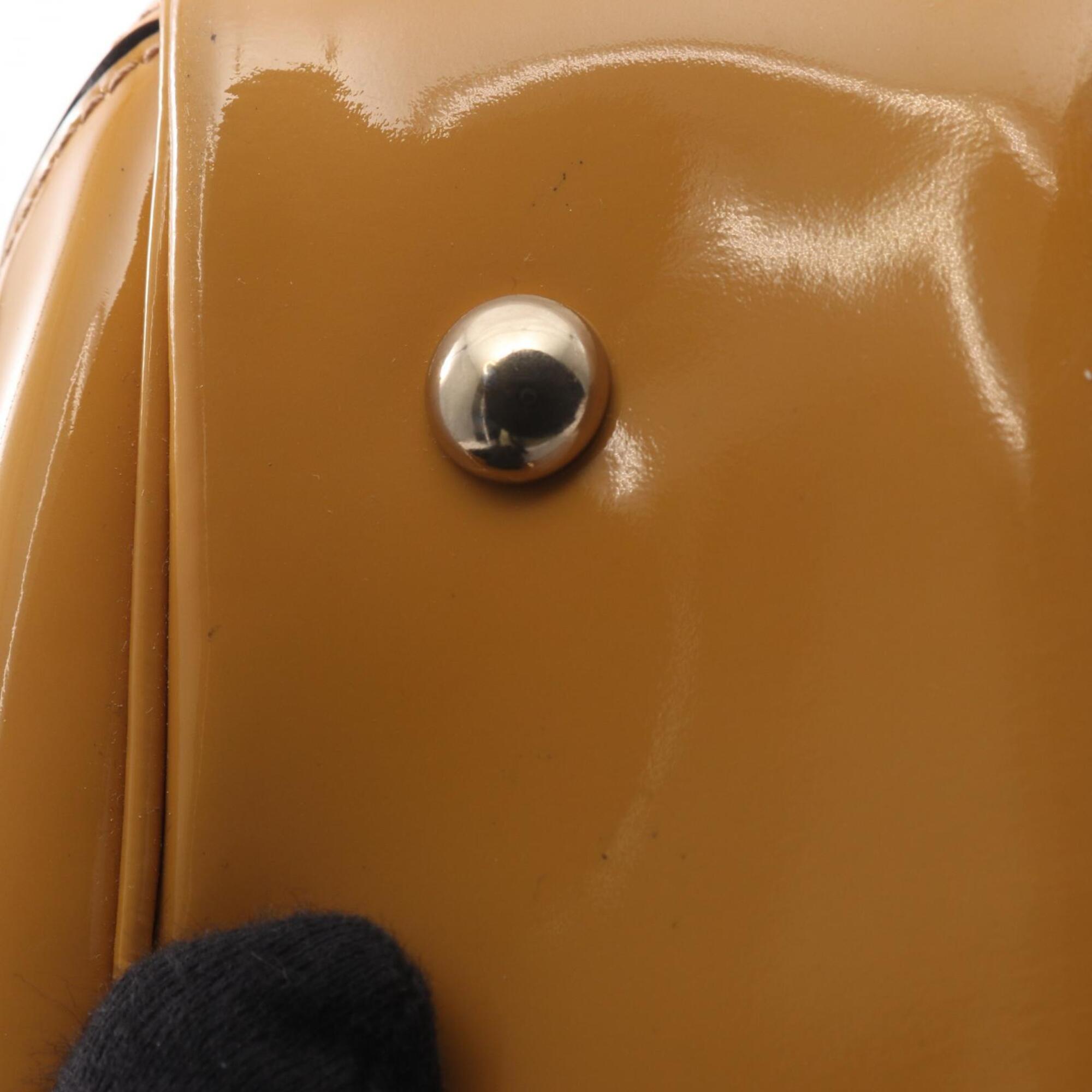 Gucci Yellow Patent Leather Handbag Tote Bag (Pre-Owned)