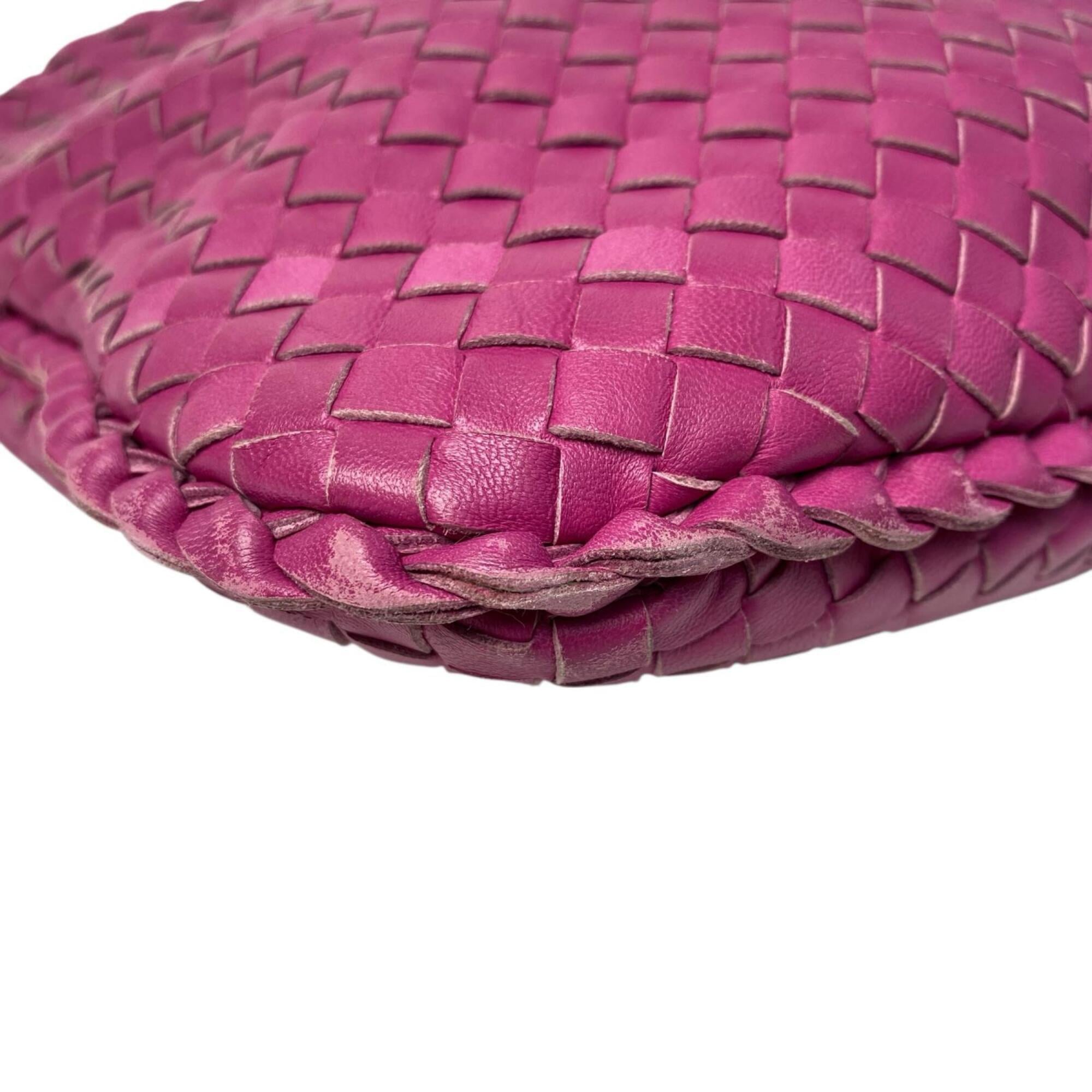 Bottega Veneta Pink Purple Leather Shoulder Bag (Pre-Owned)