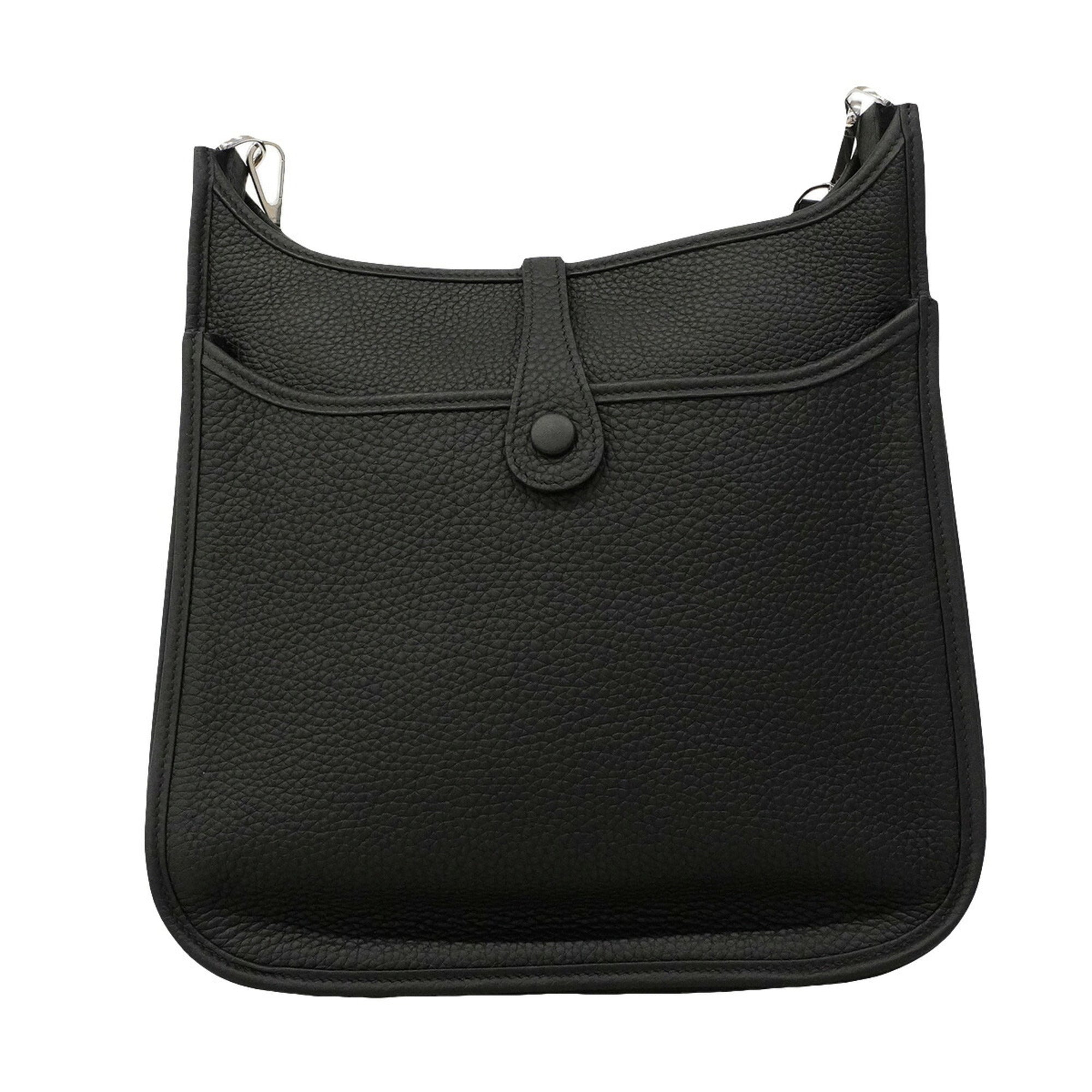 Hermes Black Taurillon Clemence Leather Shoulder Bag (Pre-Owned)