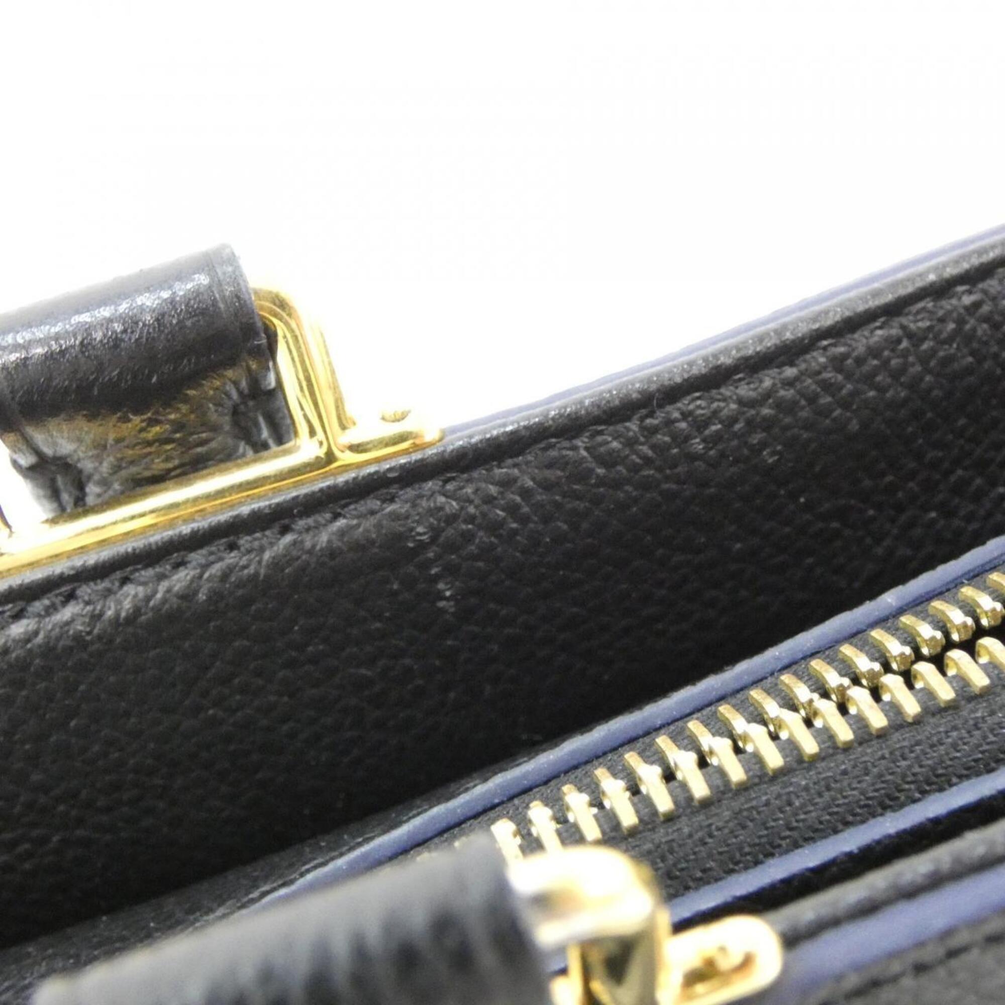 Louis Vuitton Black Leather Handbag (Pre-Owned)