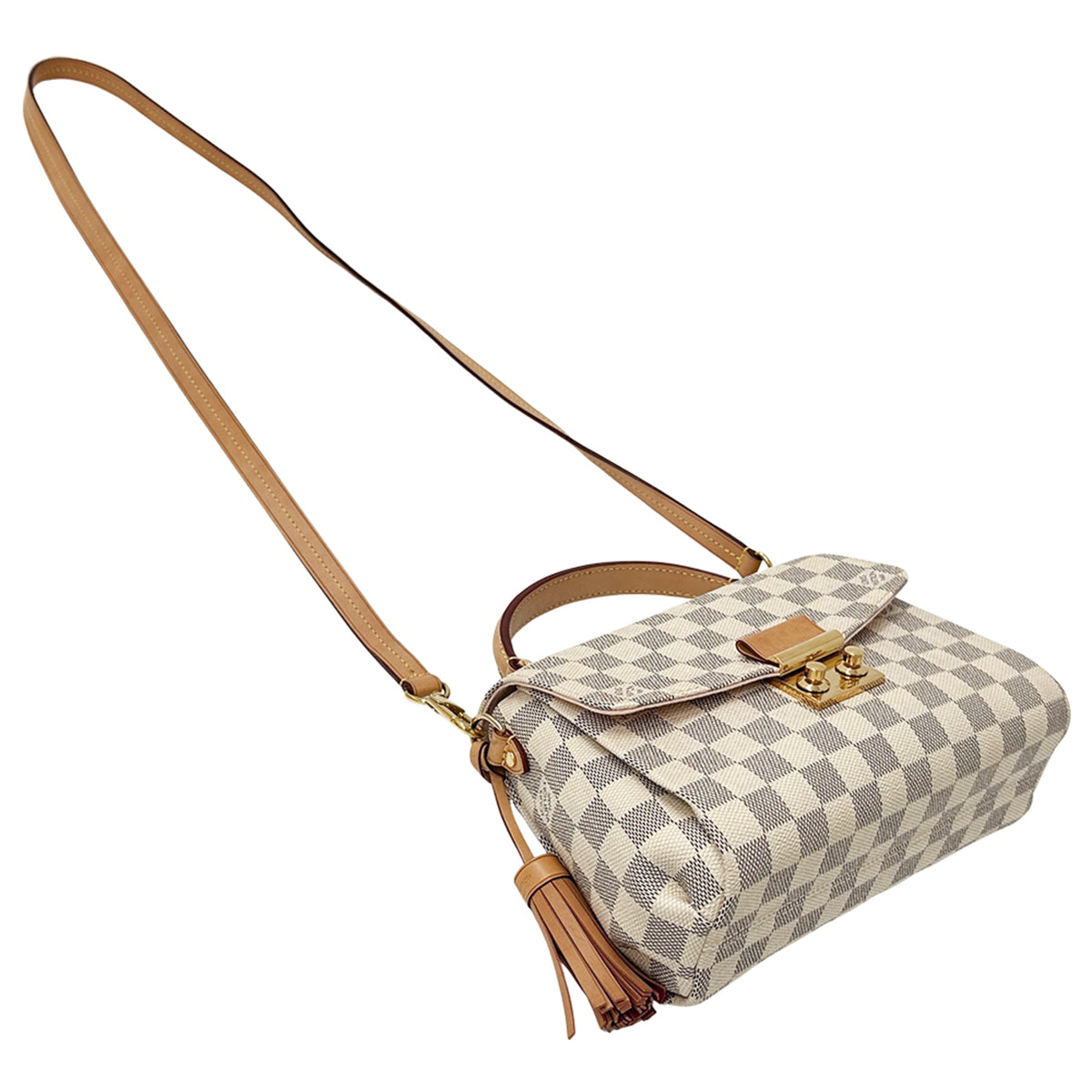 Louis Vuitton Damier Azur Damier Azur Canvas Handbag Shoulder Bag (Pre-Owned)